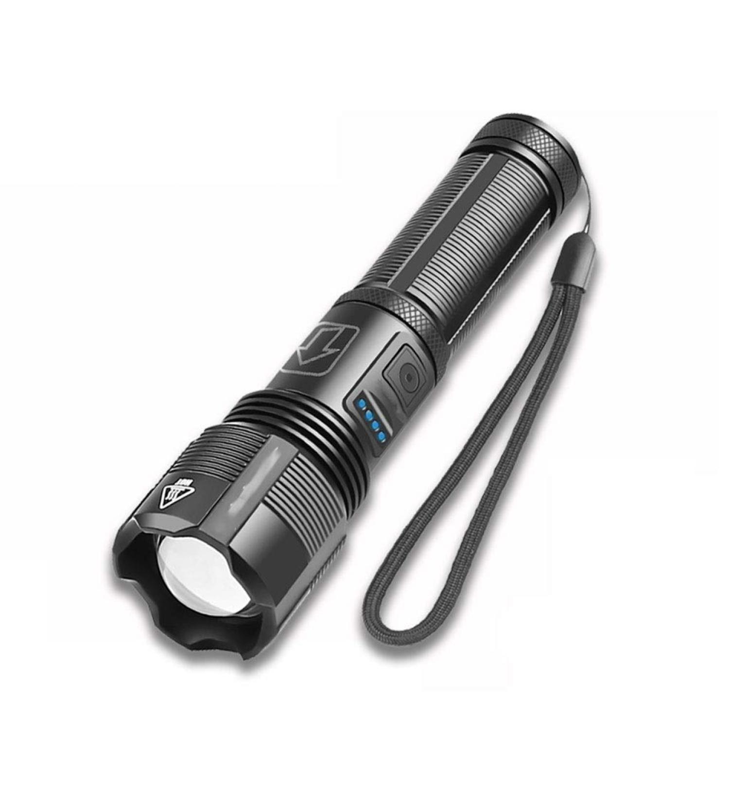 LED Flashlight with Battery Display 5 Lighting Modes for Adventure Hiking Camping (Color : 4-Core P70.2) (4) - Buy Online on GoSupps.com