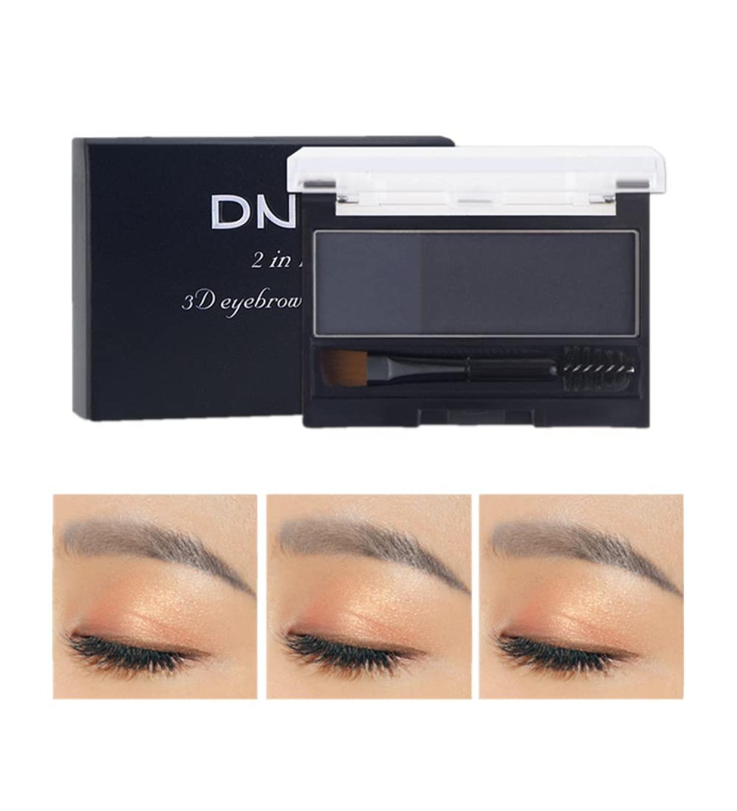 Professional Eyebrow Powder Palette - Waterproof Eyebrow Makeup with 5 Colors (Gray Black) for Flawless Brows - Buy Online on GoSupps.com