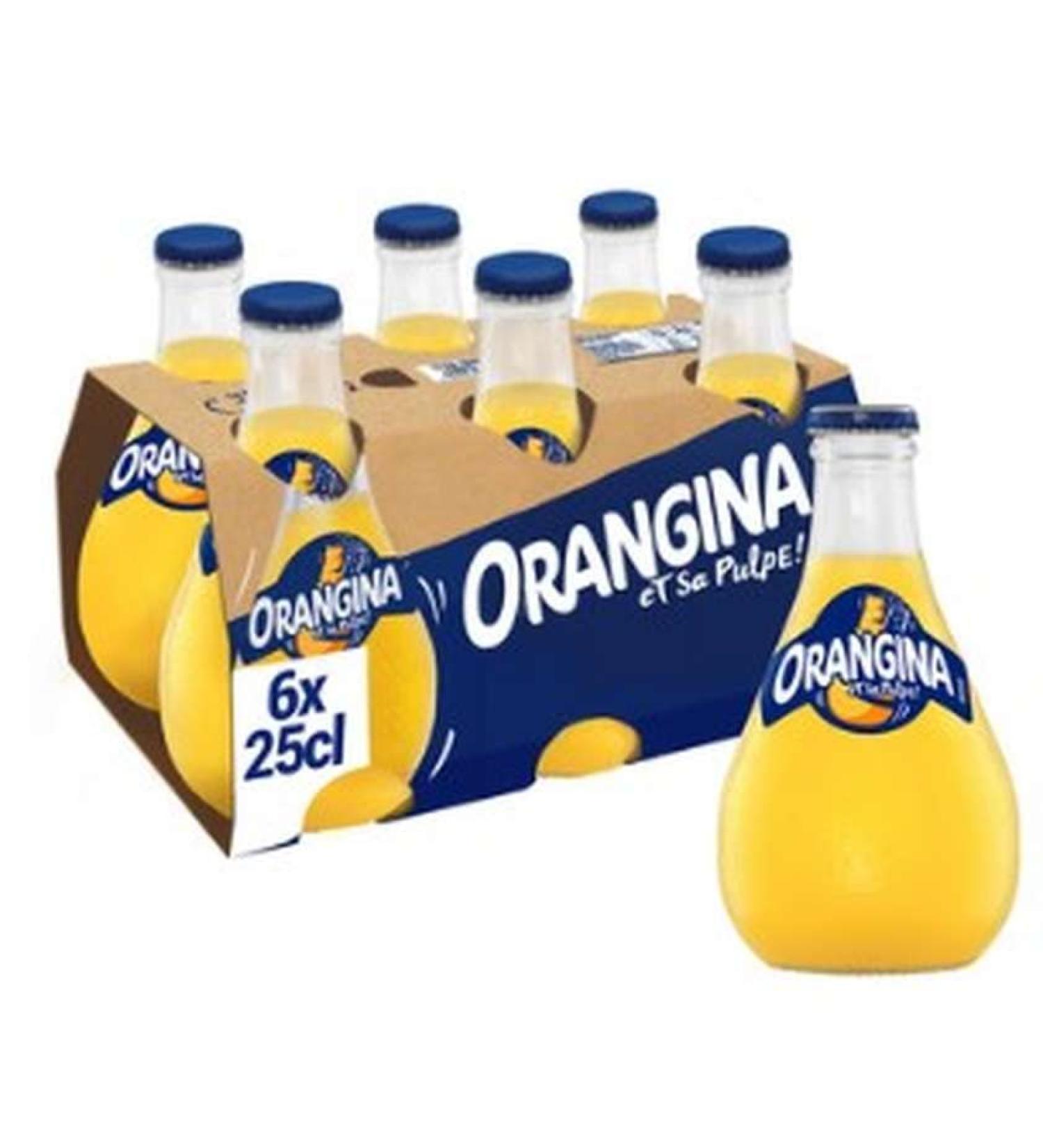 ORANGINA Boisson gazeuse la pulpe d'orange 6 x 25 cl - Buy Online on GoSupps.com