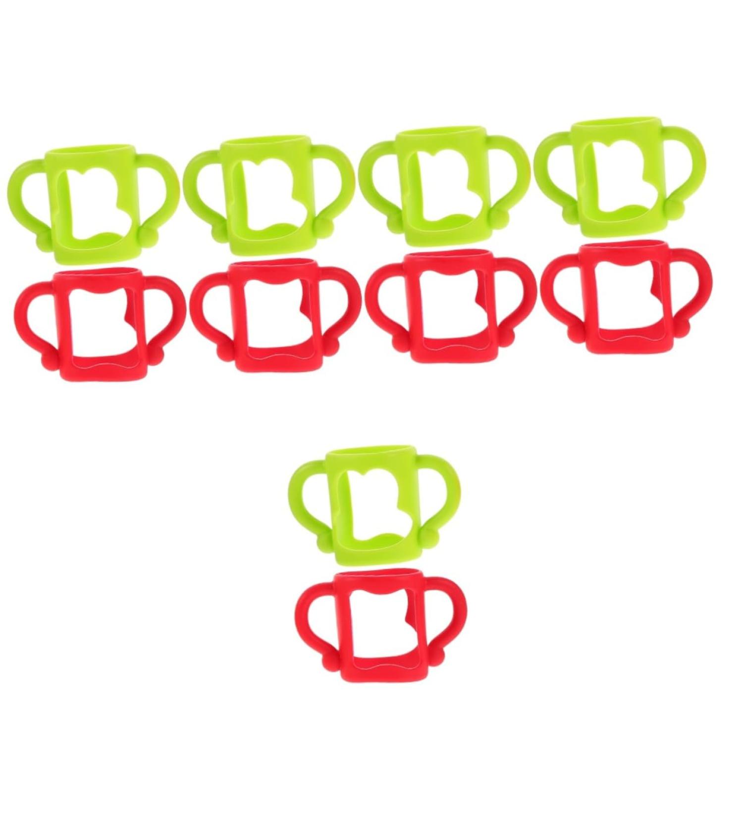 Vaguelly 10 Pcs Silicone Bottle Handle Bottle Handles Bottle Grip Newborn Bottle Handle Silicone Bottle Grip Newborn Bottle Grip Wide Mouth Silica Gel Milk 13.00X7.00X6.50CMx5pcs Assorted Colorx5pcs - Buy Online on GoSupps.com