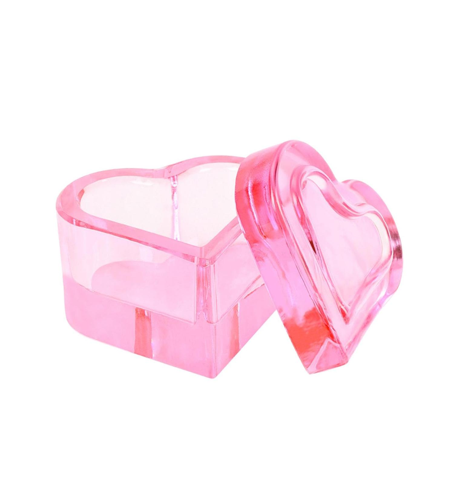 perfk Nail Art Dish with Lid Nail Art Glass Cup Thickened Cup Body for Nail Art Artist Small Jewelry Storage Box pink - Buy Online on GoSupps.com