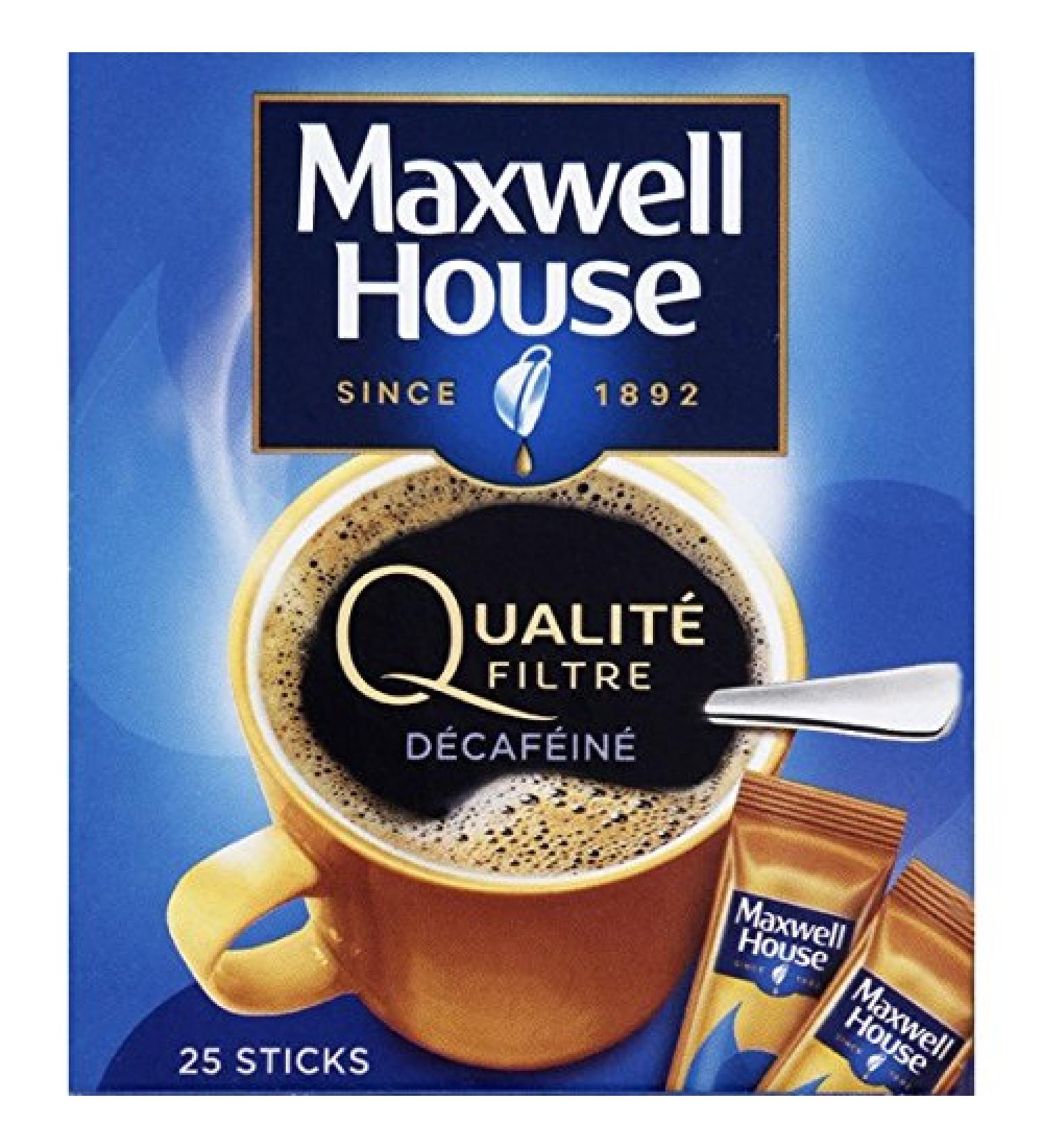 Maxwell House Maxwell House Decaffeinated Soluble Coffee Sticks 45g - Box of 25 sticks