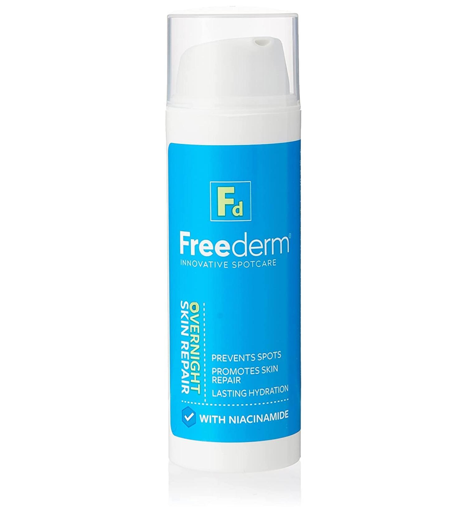 FREEDERM Overnight Skin Repair 50ml - Reduces Spots & Redness with Niacinamide & Vitamin B3 - Buy Online on GoSupps.com