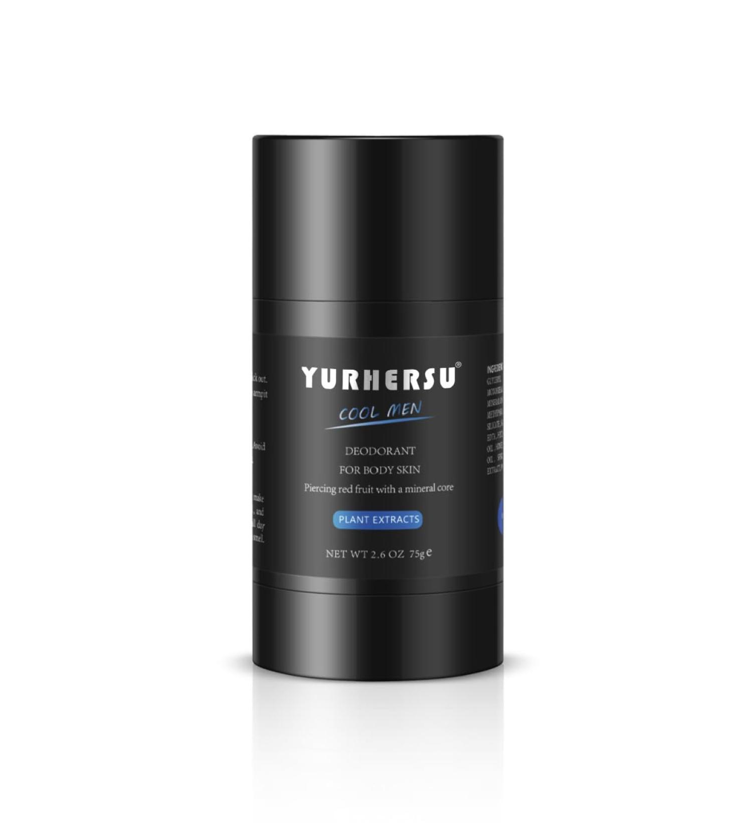 YURHERSU Natural Deodorant for Men | Long-Lasting Aluminum-Free Fresh Scent Gentle on Skin Effective Odor Protection - Buy Online on GoSupps.com