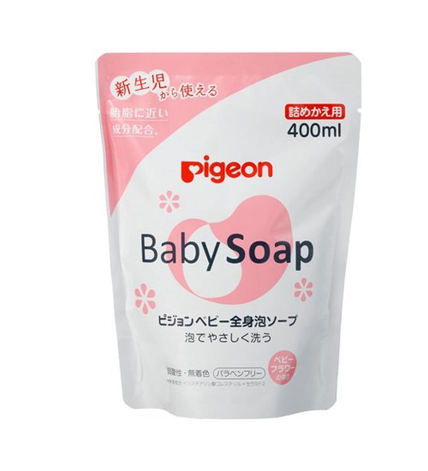  PIGEON PIGEON BABY WHOLE BODY FOAM SOAP FLOWER REFILL 400ML - Buy Online on GoSupps.com