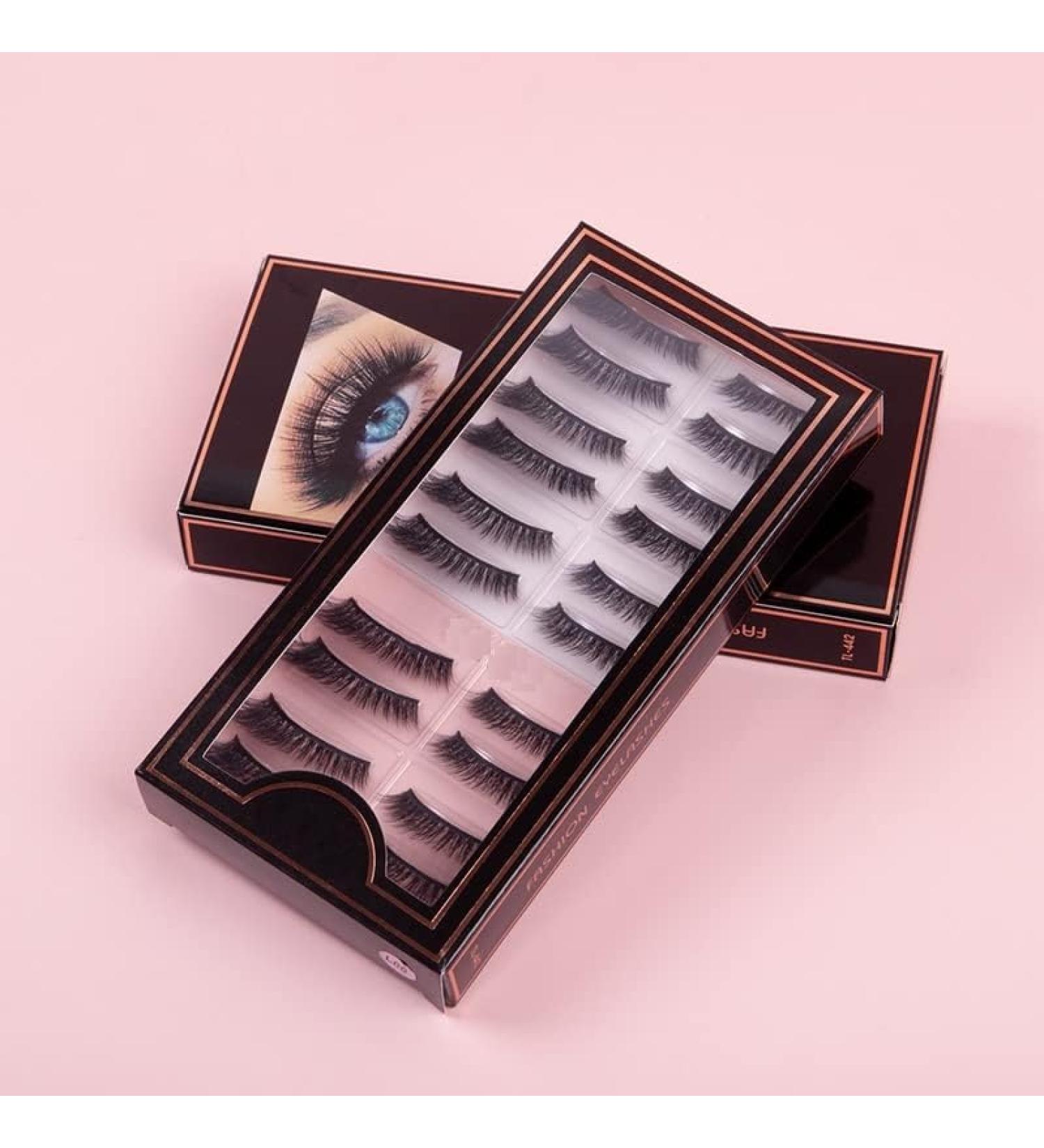 Lashes Natural Wispy False Eyelashes Light Weight Eyelashes Pairs Of 10 Reusable Soft Extension Makeup False Lashes