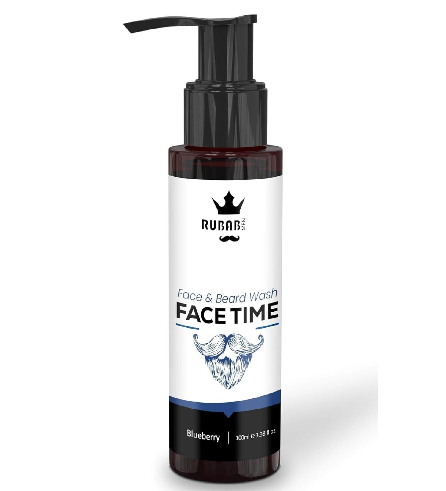 2-in-1 Beard & Face Wash for Men | Softens Beards & Deep Cleanses | Refreshing Blueberry | SLS & Paraben Free | 100ml - Buy Online on GoSupps.com