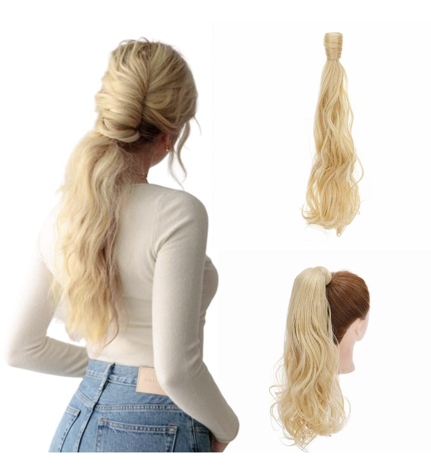 Long Curly Clip-in Ponytail Extension - Brown Black Blonde Hairpiece 17 - Buy Online on GoSupps.com
