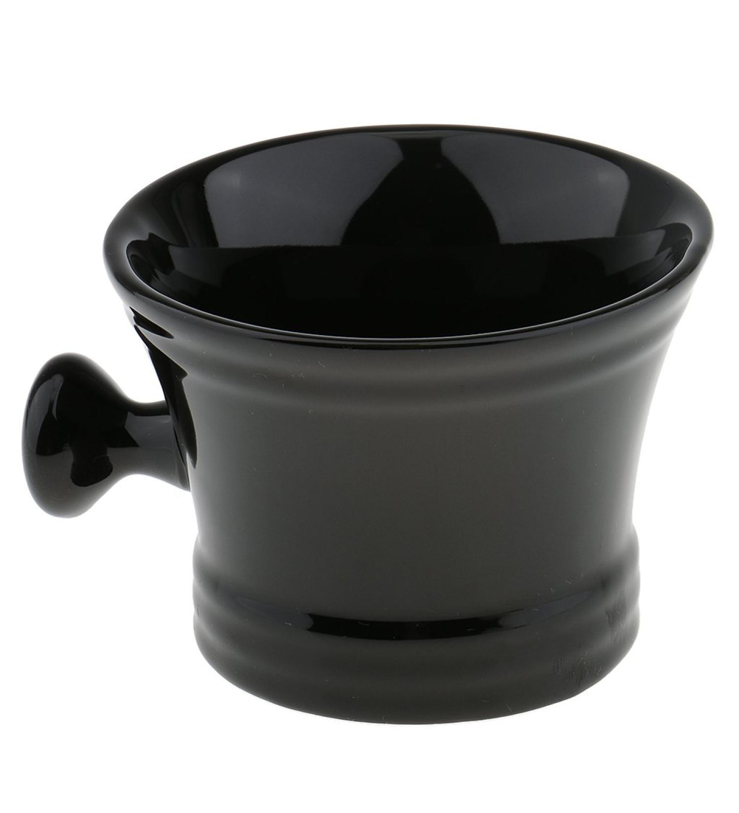 Premium Black Ceramic Shaving Bowl Soap Dish | Eco-Friendly & Stylish Grooming Essentials - Buy Online on GoSupps.com