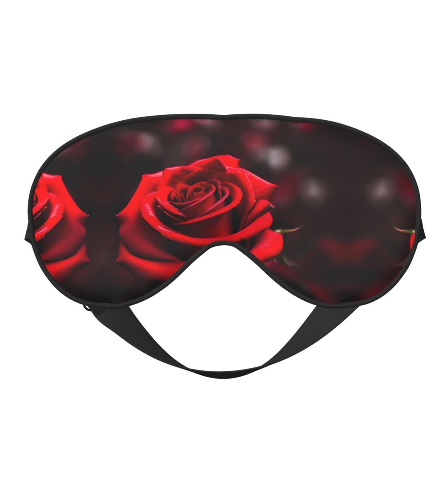 Buy SSIMOO Red Rose Sleep Mask - Adjustable Breathable Eye Mask for Comfortable Sleep | Fashionable Black Design - International Shipping Available - Buy Online on GoSupps.com