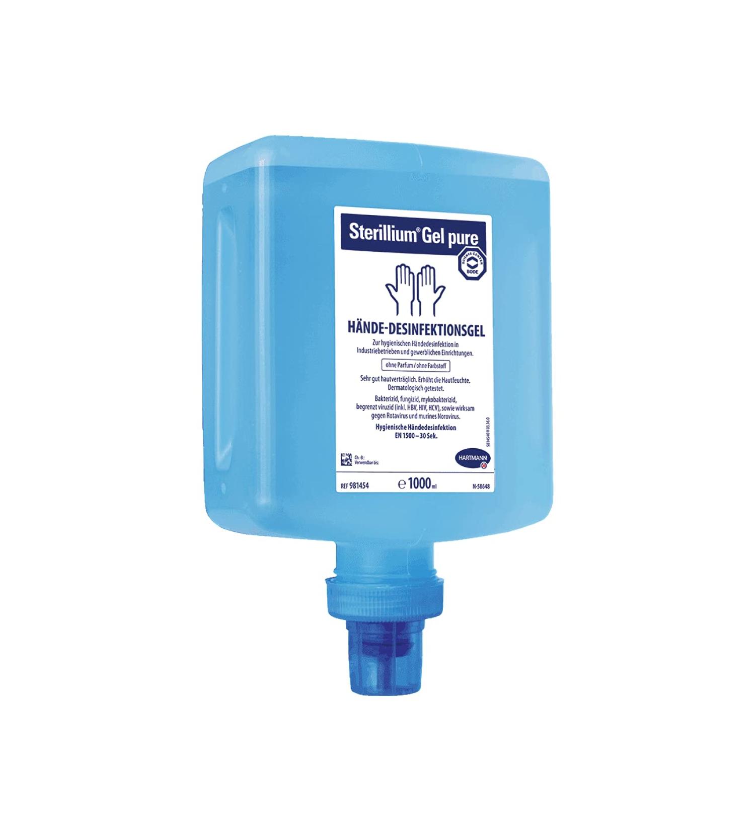 Sterillium Gel pure hand disinfection 10 x 1000 ml overhead bottle for dispenser