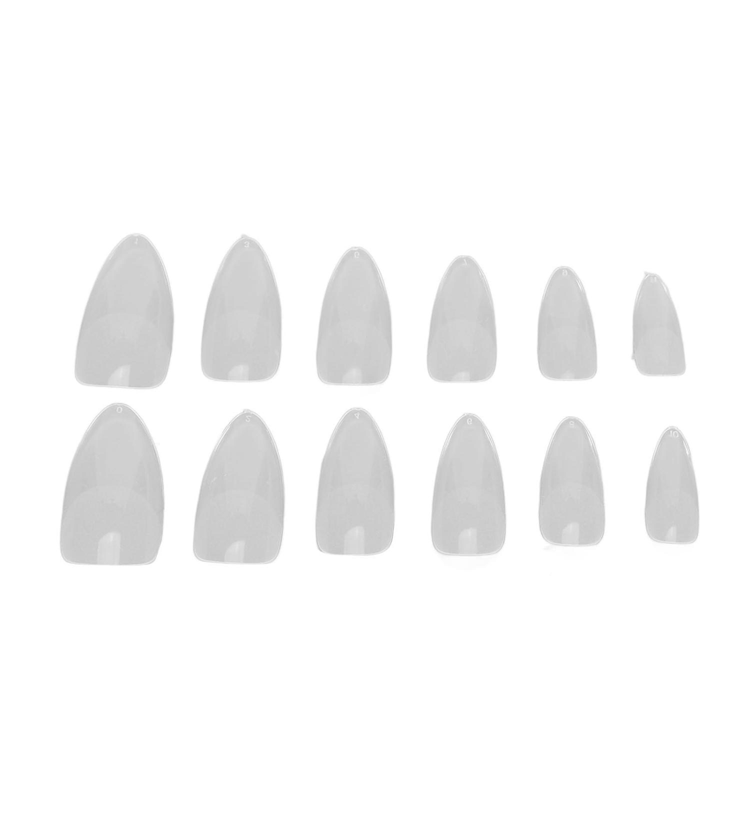 Nail Tips Multi-Size Breathable False Nail Tips Semi-Frosted Ultra-Thin for Salon (11#) - Buy Online on GoSupps.com