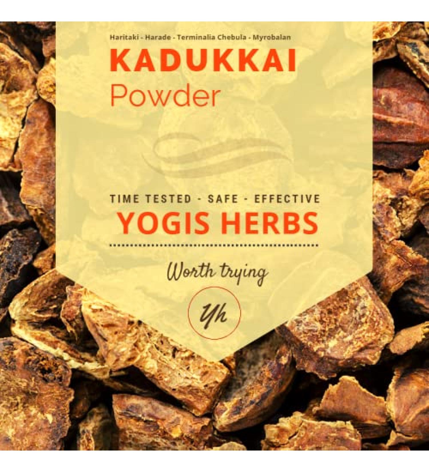 Yogis Herbs Kadukkai Powder 1lb - Fresh Pure Terminalia Chebula Haritaki - Pack of 1 - Buy Online on GoSupps.com
