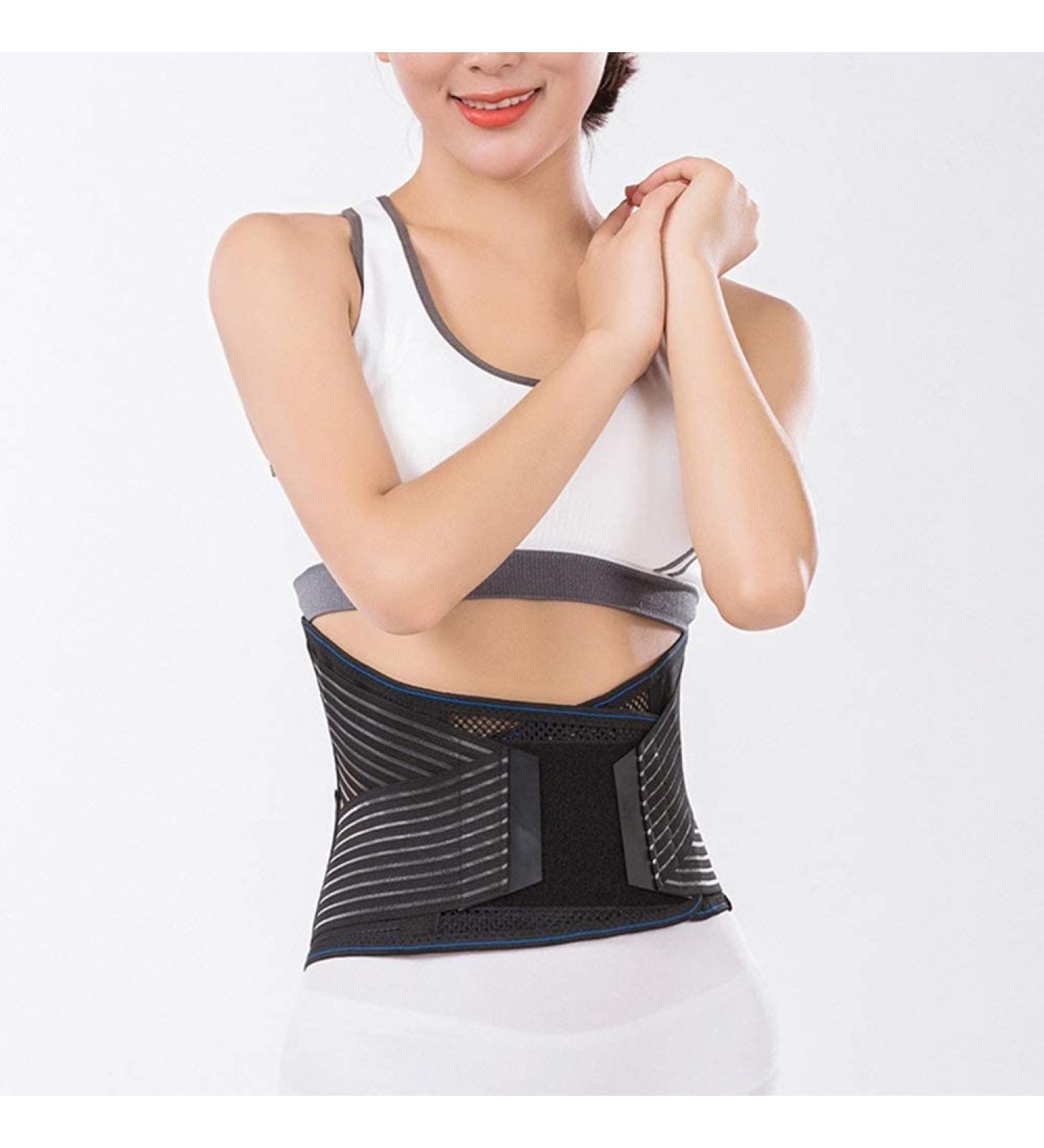 Back Support Belts for Pain Relief | Adjustable Lumbar & Abdominal Support | Injury Prevention for Squats - Black - Buy Online on GoSupps.com