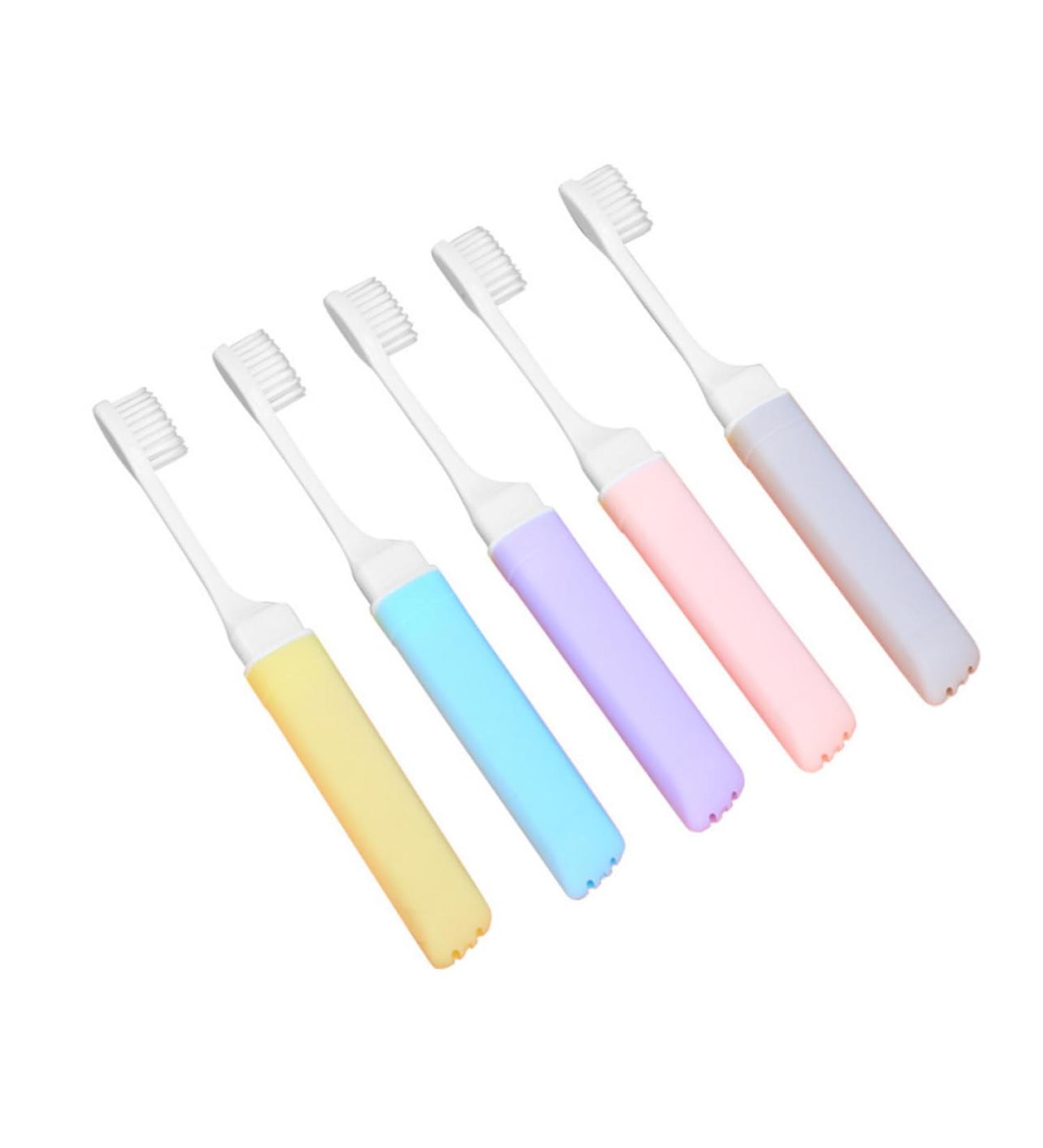 Frcolor 5-Piece Ergonomic Folding Toothbrush Set | Daily Dental Accessories for Home Use - International Shipping Available - Buy Online on GoSupps.com