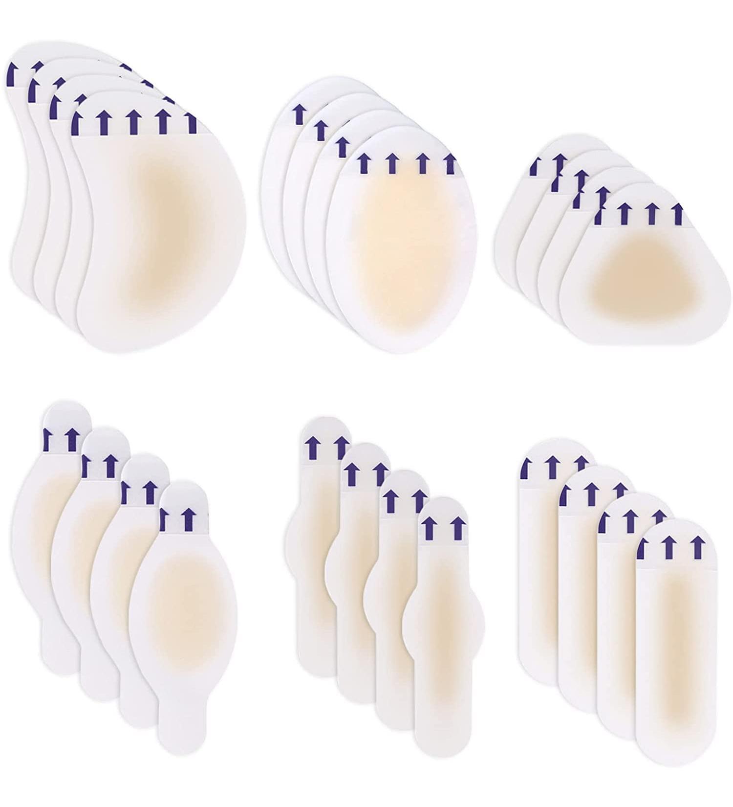 Vegcoo 24-Piece Hydrocolloid Gel Blister Pads Ultimate Heel & Toe Protection for Blisters & Skin Care - Buy Online on GoSupps.com