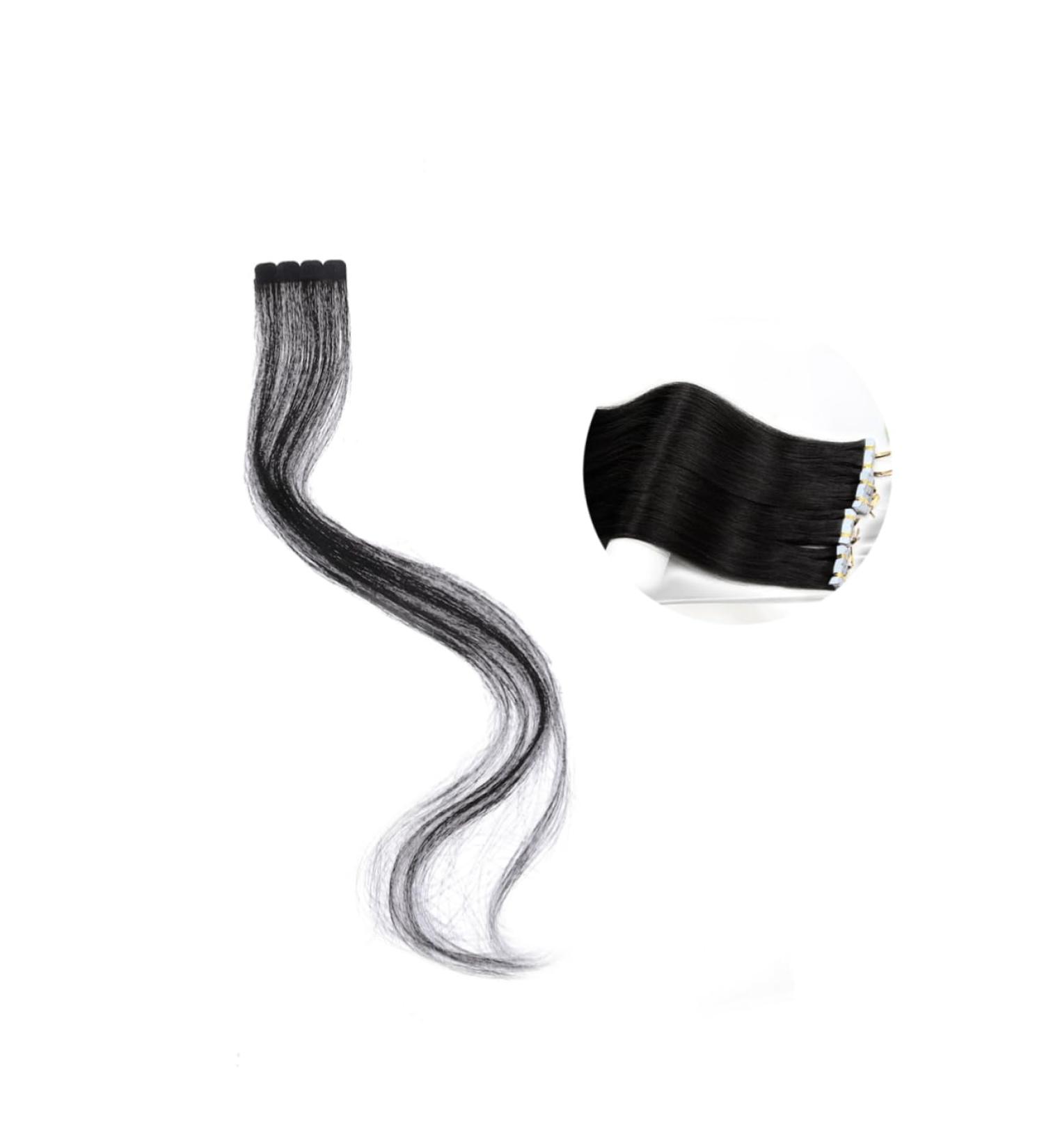 Tape in Hair Seamless Hair Extention Glue Tape Wigs Grip Tape Hair Extensions Double Sided Tape Invisible medium Black - Buy Online on GoSupps.com