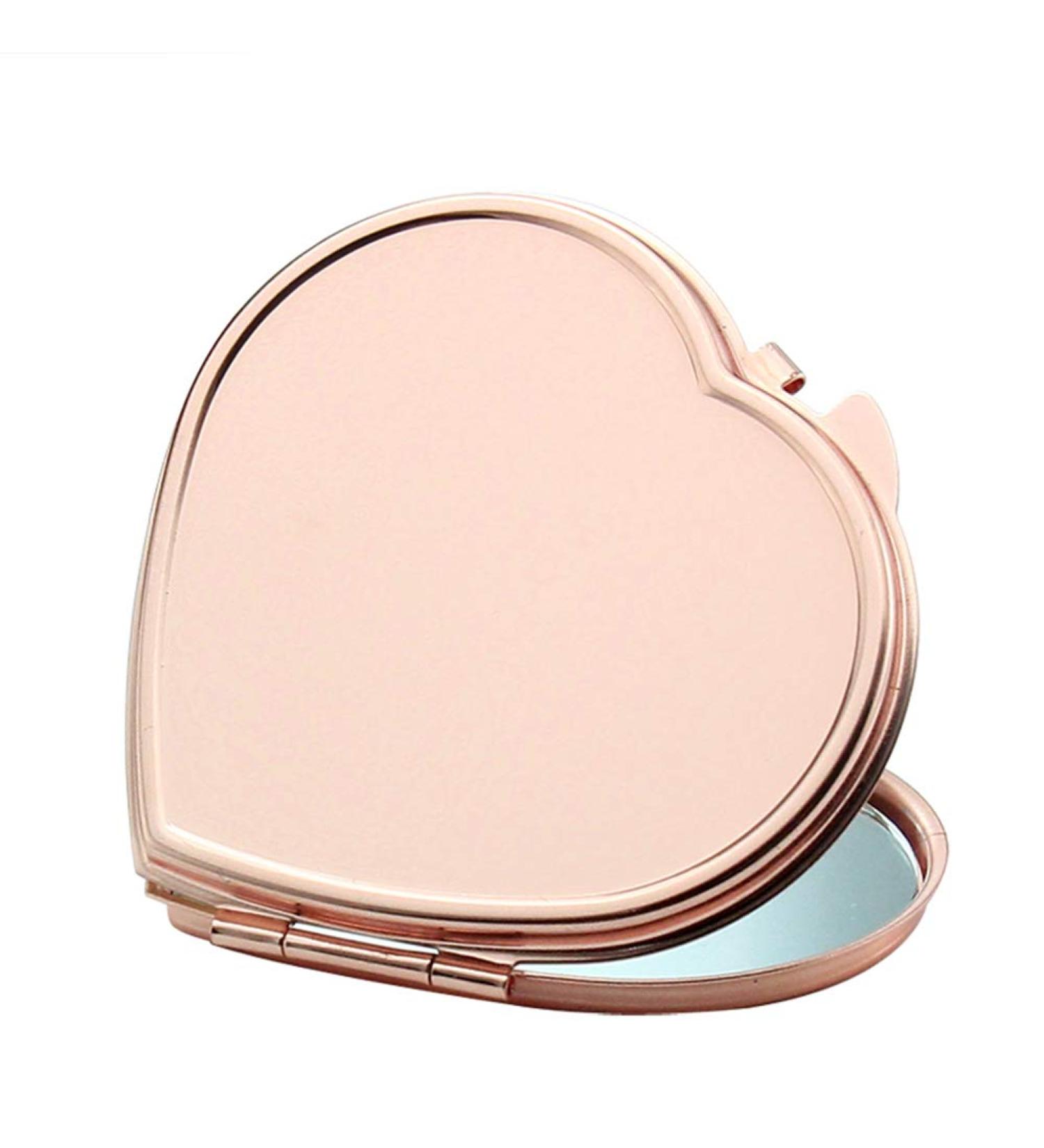 1PC Portable Cosmetic Mirror Foldable Double Sided Mirror Compact Pocket Mirror Handheld Travel Makeup Mirror For Purses And Bags(Heart Shape) - Buy Online on GoSupps.com