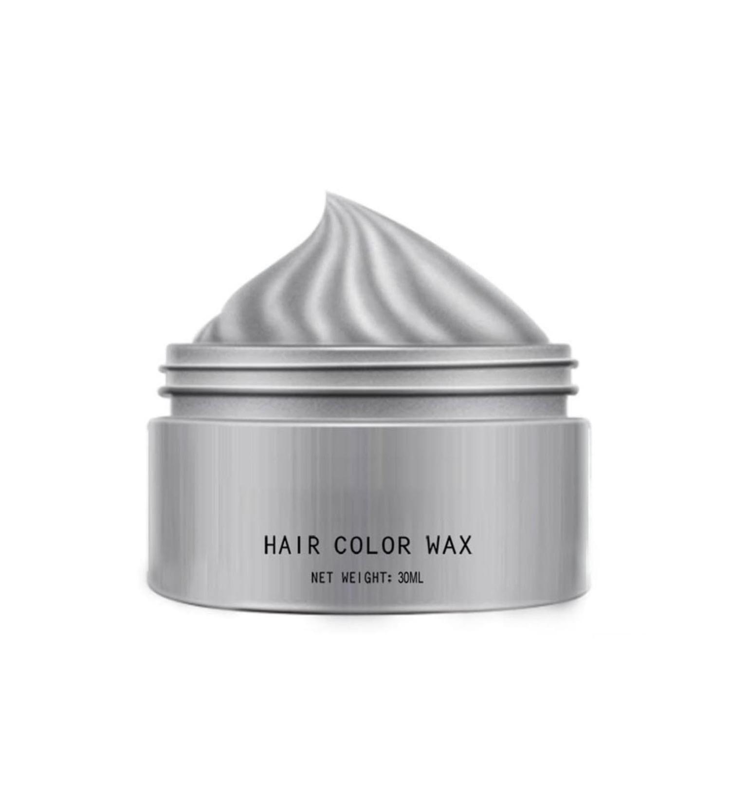 Temporary Natural Hair | Coloring Mud Hair Wax Color | Hairstyle Cream Color Wax | Hair Color Wax | Color Hair Wax Temporary | Versatile Hair Color Wax wax for men's hair (Silver 30ml) - Buy Online on GoSupps.com