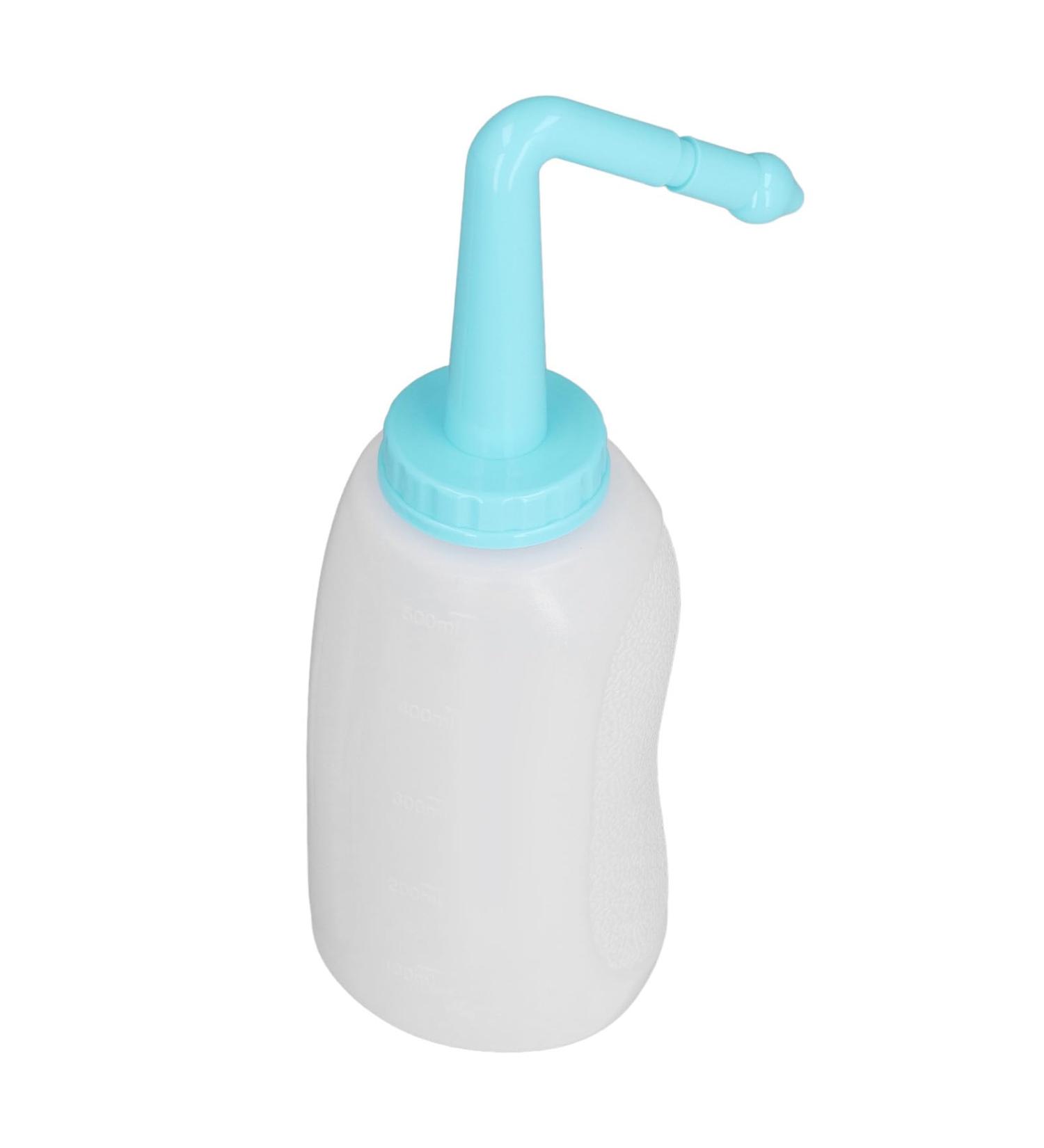 500mL Nasal Rinse Kit with 2 Nozzles Plastic Irrigation Tilt Angle Rhinitis Relief Sinus Rinse Bottle for Adult Children - Buy Online on GoSupps.com