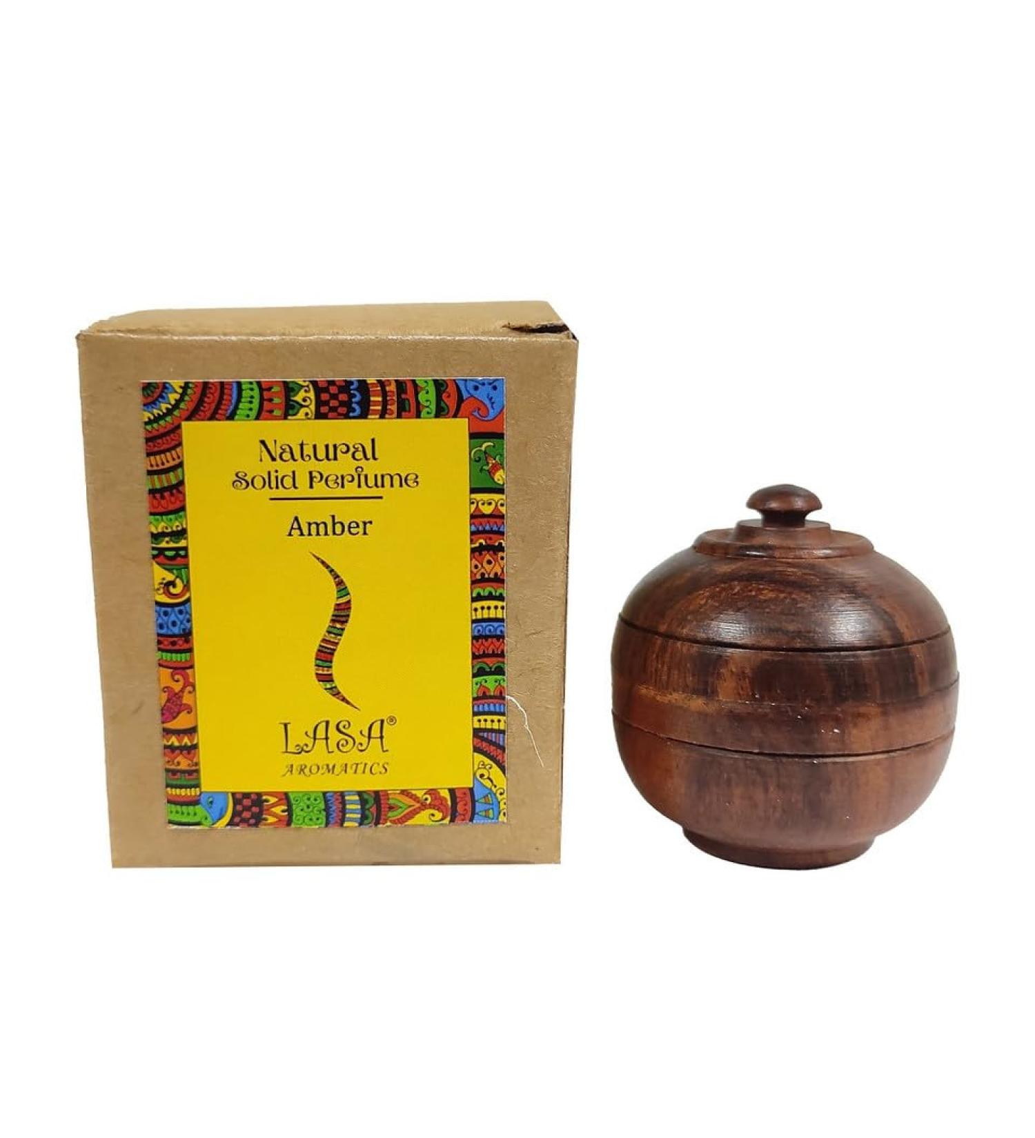 Lasa Aromatics Unisex Amber Natural Solid Perfume Amber Wood - Buy Online on GoSupps.com