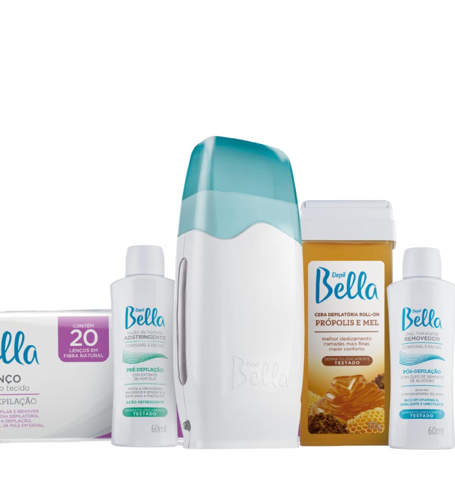 Depil Bella Wax Roller Kit for Hair Removal | Honey and Propolis Formula | At-Home & Professional Waxing | Warmer Device & Accessories - Buy Online on GoSupps.com
