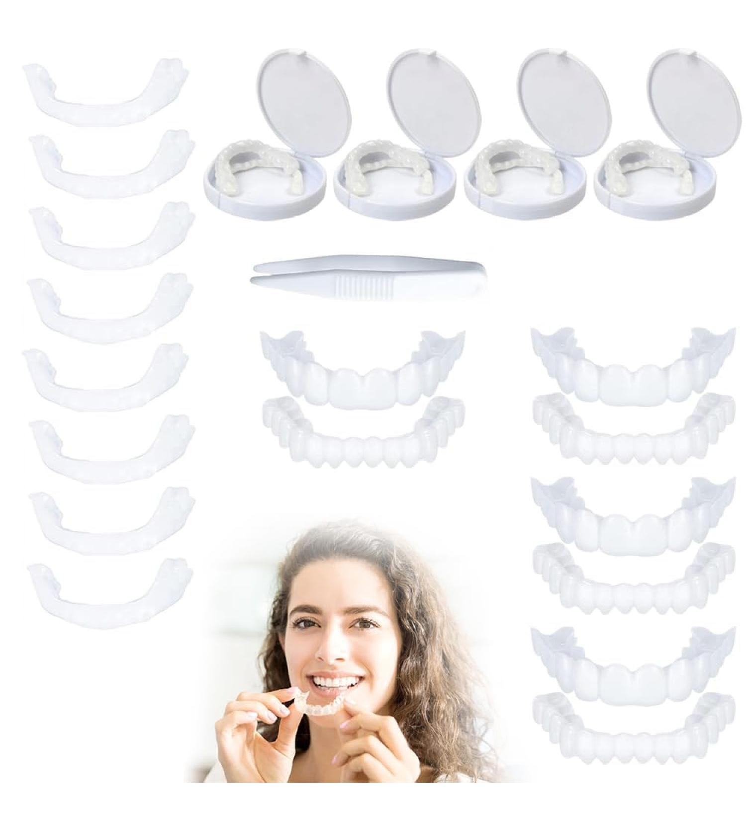 Cosmetic Veneers Teeth Whitening - Top & Bottom Dental Dentures for a Beautiful Smile | Men & Women - Buy Online on GoSupps.com