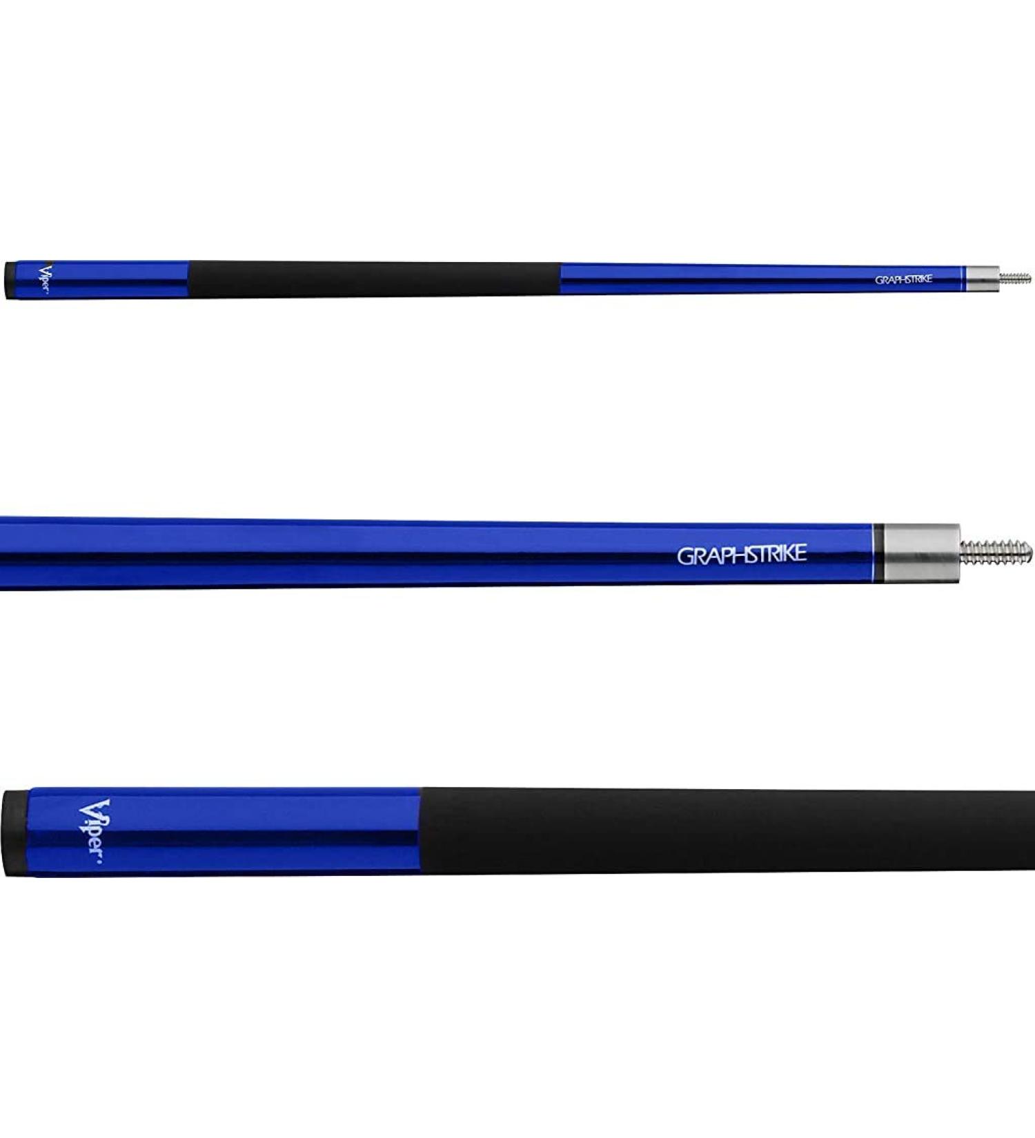 Viper Graphstrike 58 2-Piece Fiberglass Graphite Composite Billiard/Pool Cue - Blue - Buy Online on GoSupps.com