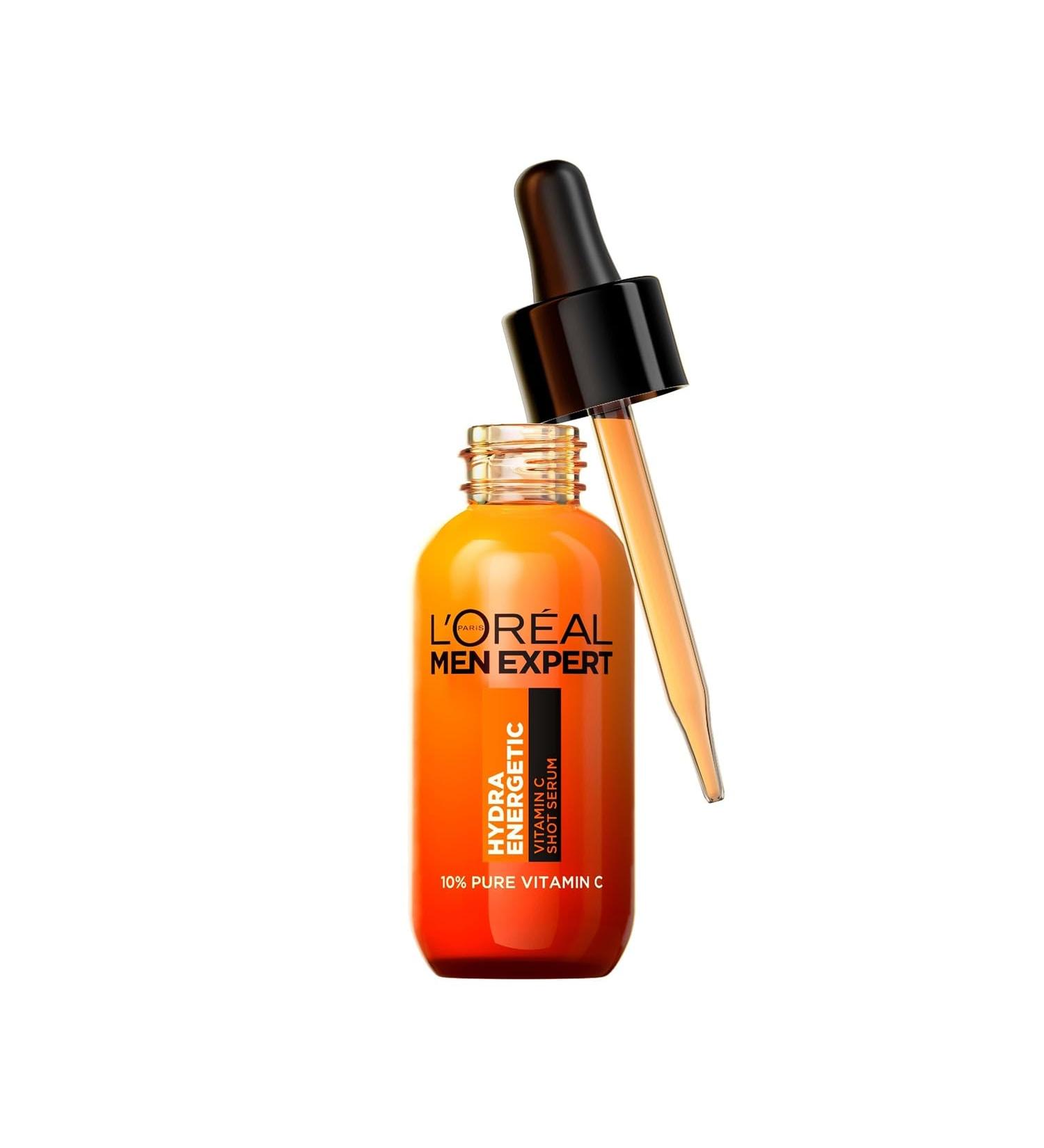 L'Or al Men Expert Hydra Energetic Pure Vitamin C Serum 30ml - Brighter, Smoother, Refreshed Skin - Buy Online on GoSupps.com