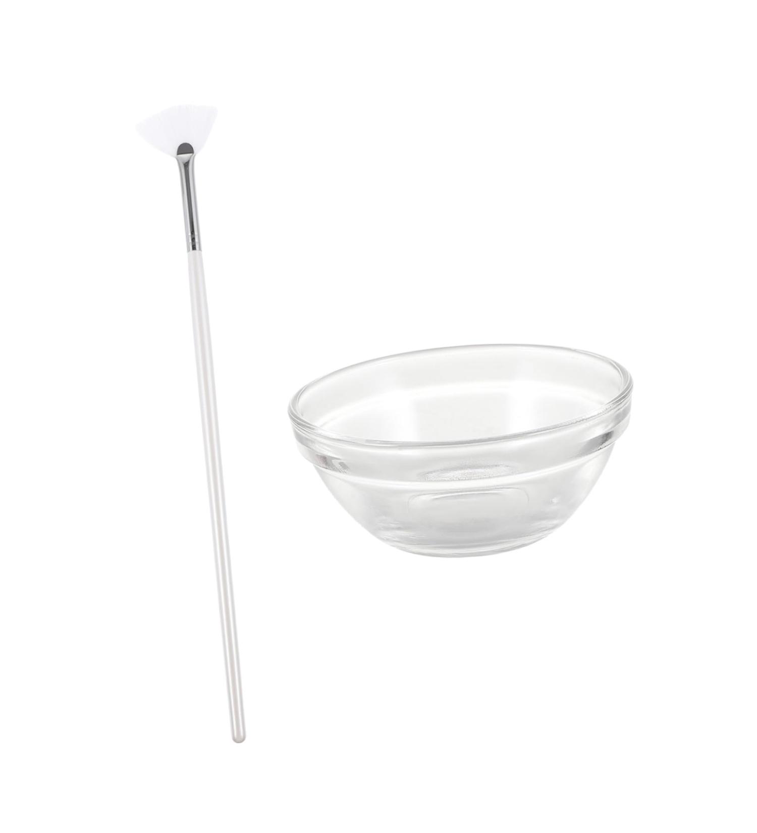 DRESSOOS Beauty Facial Brush Bowl Fan Applicator for Peel Makeup Mud Brushes Facial Tool Creamy Blush Scraper Beauty Tools Body Butter Care White Nursing Kit - Buy Online on GoSupps.com