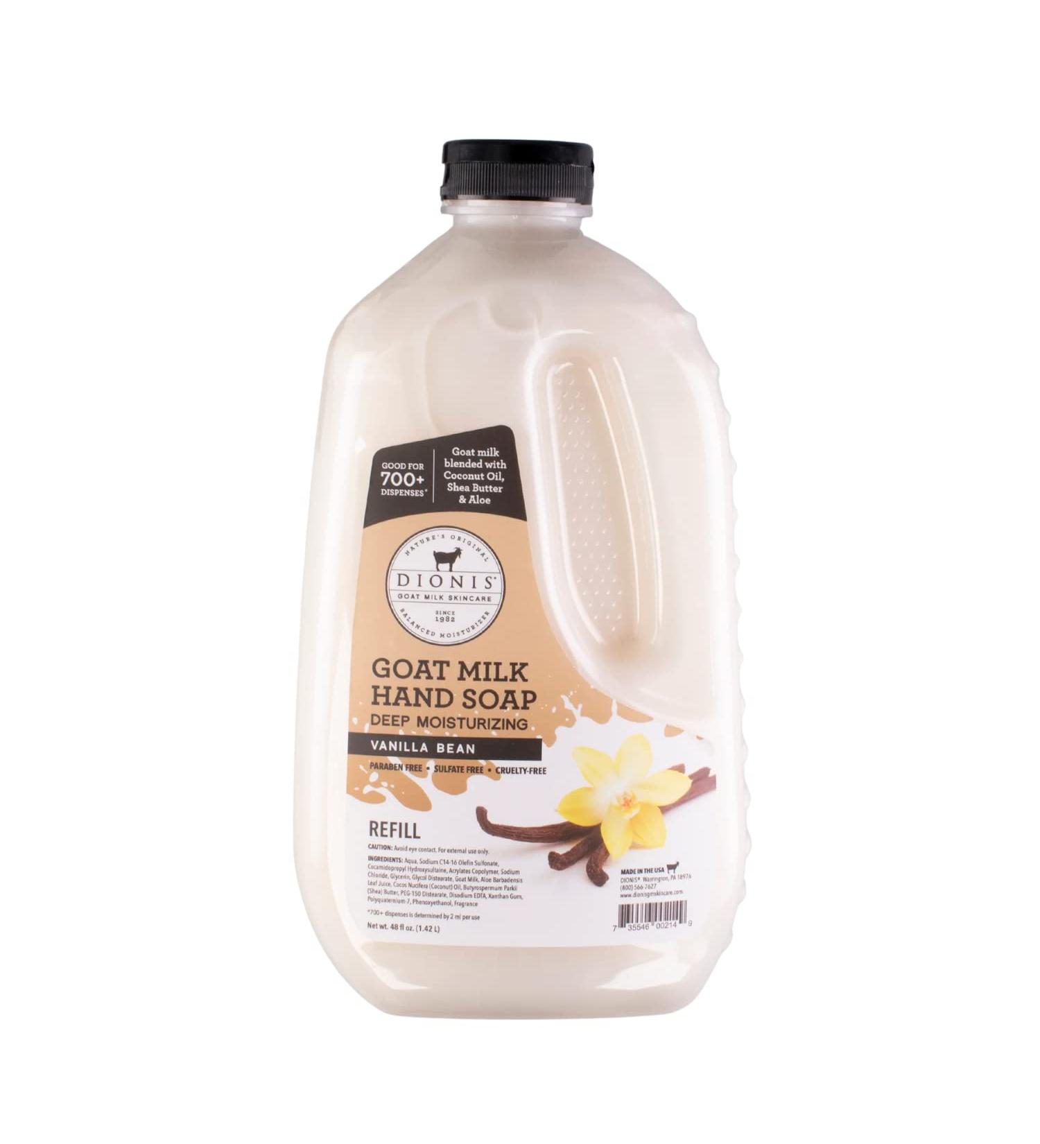 Dionis Goat Milk Skincare Deep Moisturizing Hand Soap Refill - 48 Oz Bottle - Buy Online on GoSupps.com