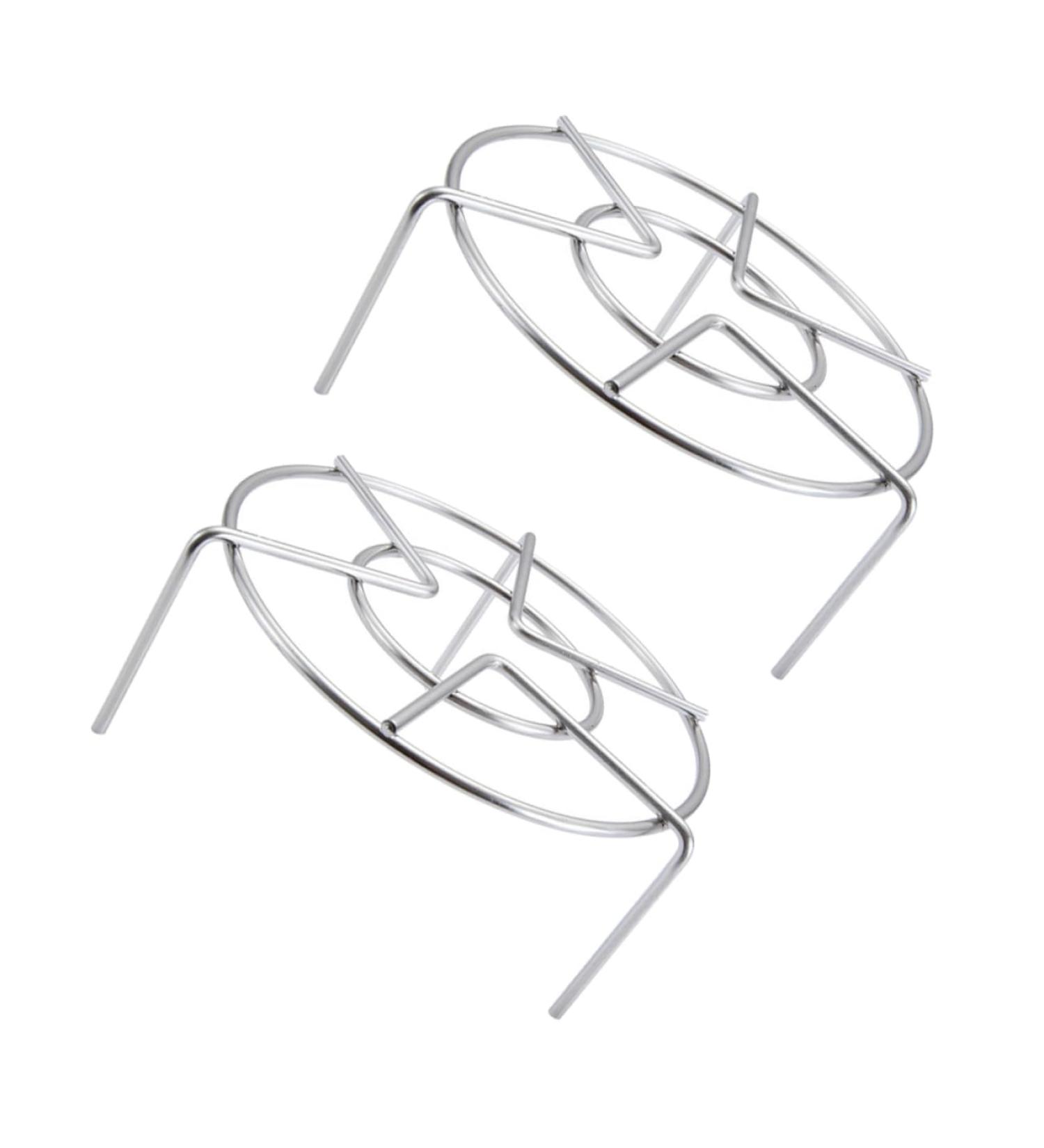 PRETYZOOM 2pcs Stainless Steel Tripod Pan Steam Stand Stove Stand Rack Kitchen Steaming Stand Triangle Shelf - Buy Online on GoSupps.com