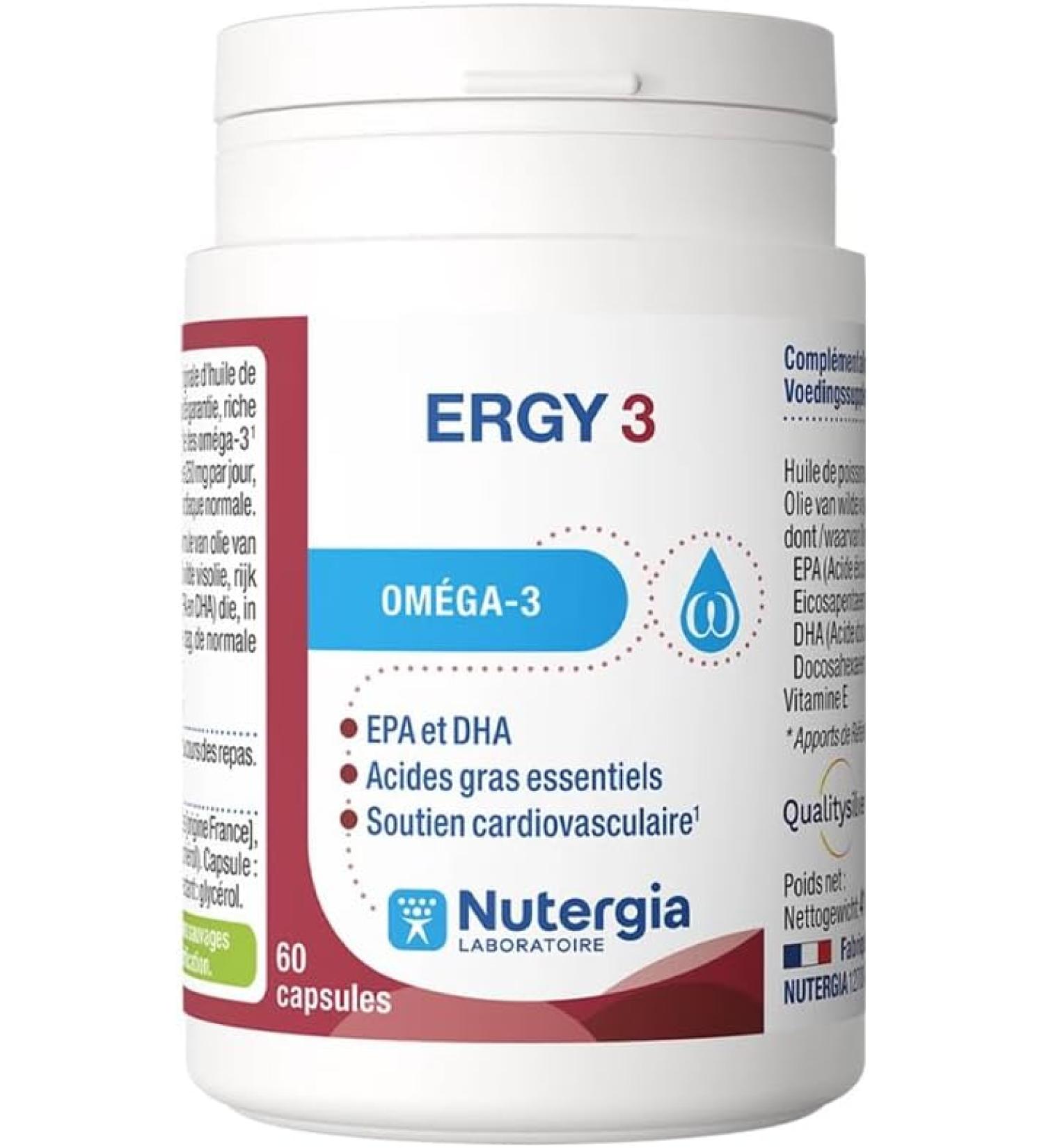 Nutergia - ERGY 3 60 CAPSULES NUTERGIA - Buy Online on GoSupps.com