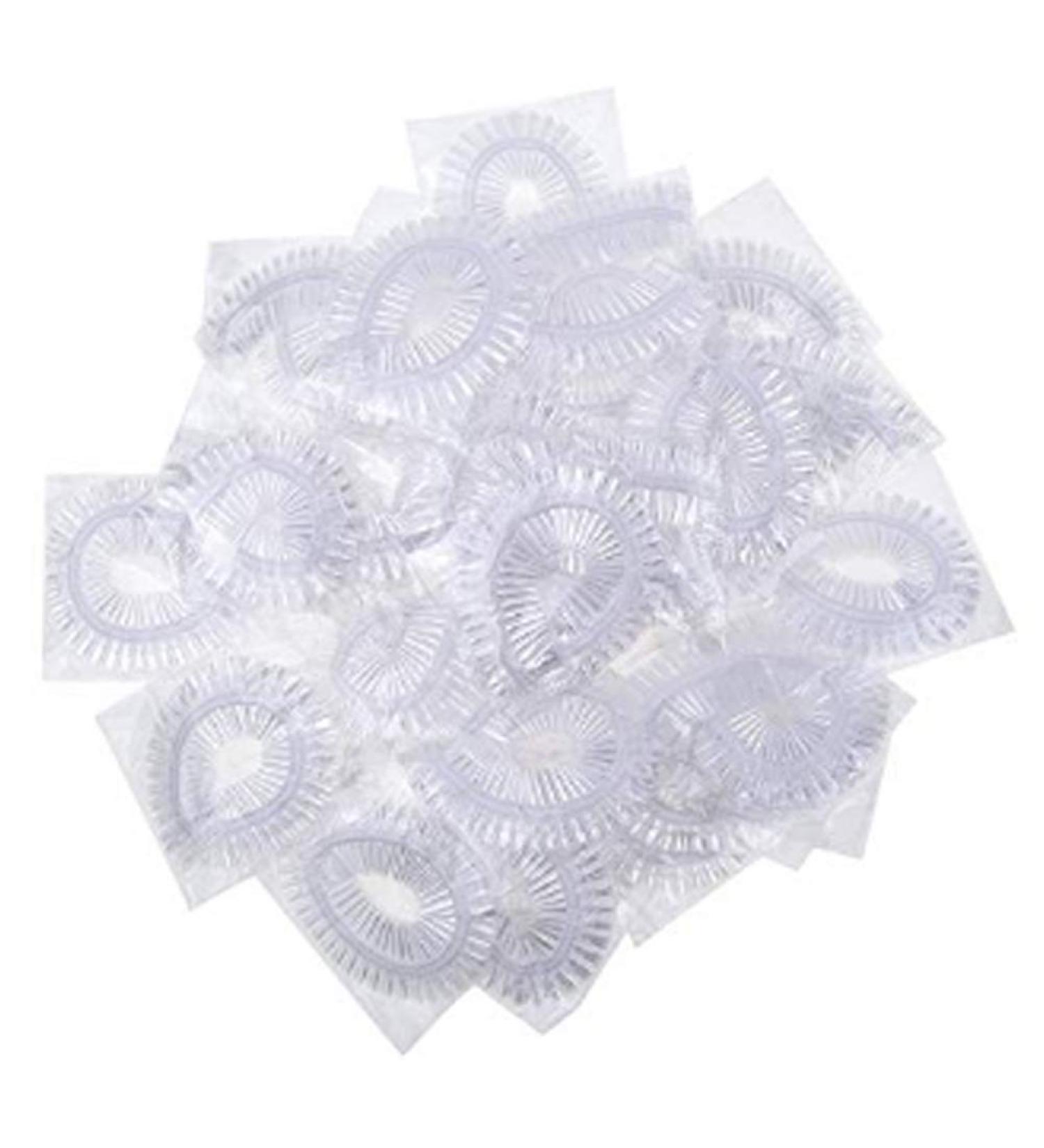 200 Pcs Disposable Plastic Shower Caps - Clear, Large Elastic Bath Cap for Women - Ideal for Spa, Home, Hotel, Hair Salon - Buy Online on GoSupps.com