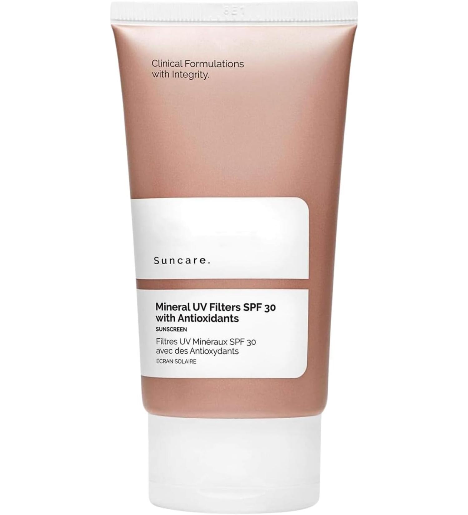 Face Sunscreen SPF 30 Mineral UV Filters Sun Cream SPF 30 with Antioxidants & SPF Primer Mineral Sunscreen SPF Face Moisturiser Water & Sweat Resistant Broad Spectrum UVA/UVB Protection - Buy Online on GoSupps.com