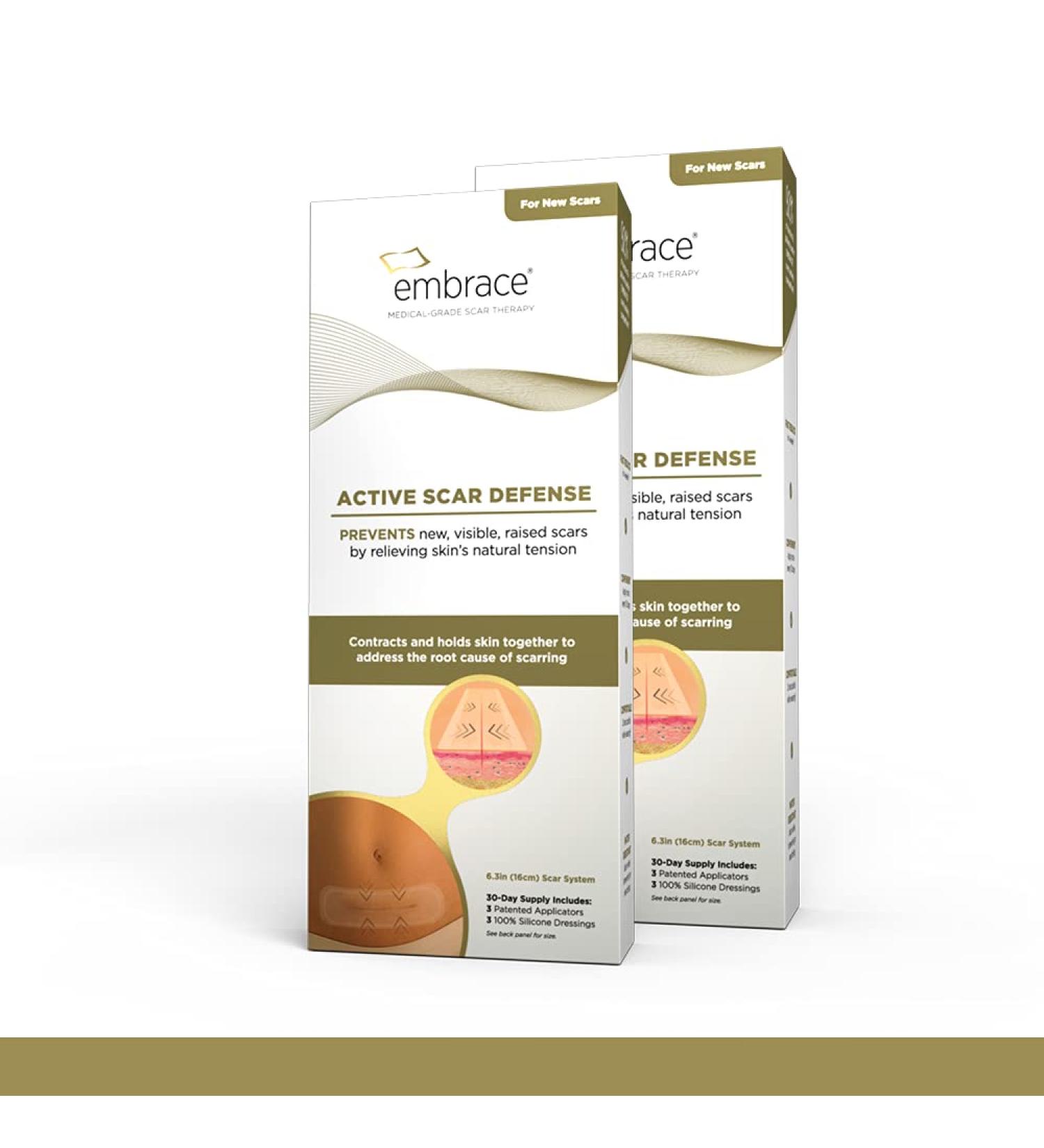 Embrace Scar Treatment - Extra Large Silicone Sheets (6.3in) for New Scars | 60 Day Supply - Buy Online on GoSupps.com