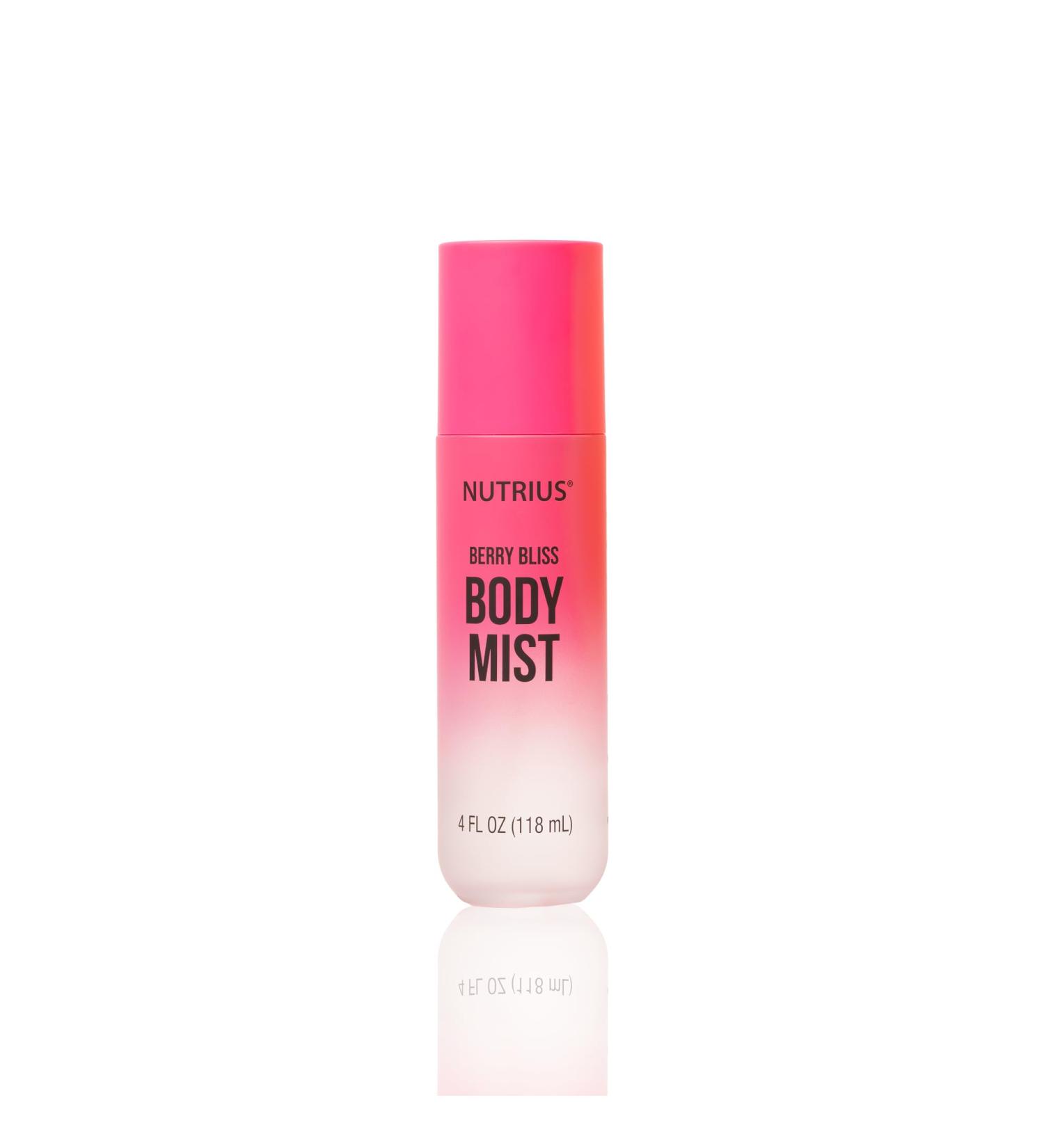 Nutrius Body Mist - Berry Bliss 4 FL OZ - Refreshing and Hydrating Daily Fragrance - Buy Online on GoSupps.com