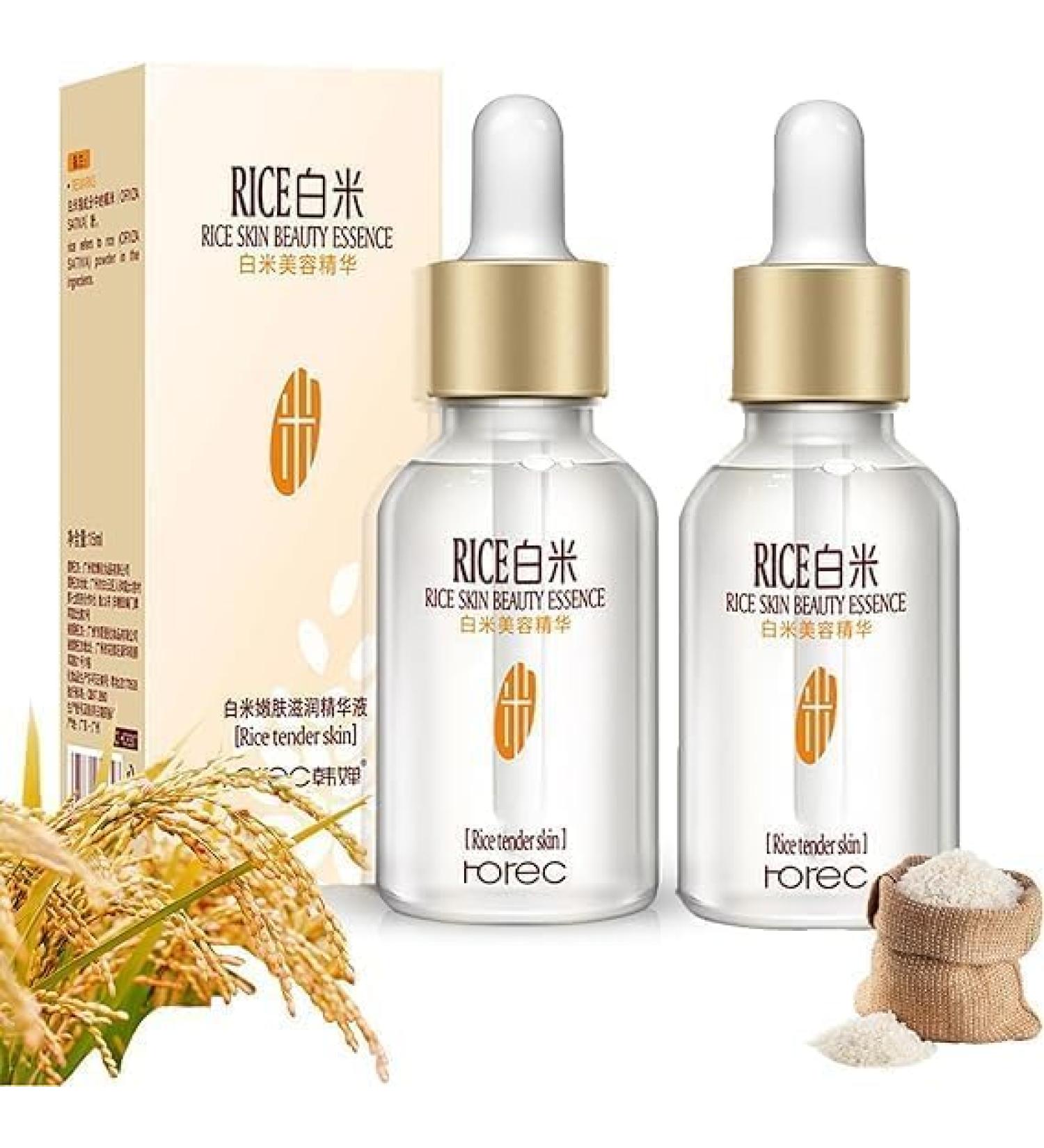  1/2/3/5Pcs Rice Skin Beauty Essence Volcanic Collagen Rice Camy Serum Rice Serum Anti Aging Serum White Rice Serum Volcanic Rice Anti-Wrinkle Lifting Serum Beauty Moisturizing White Rice Essence 15ml (2Count (Pack of 2)) - Buy Online on GoSupps.com