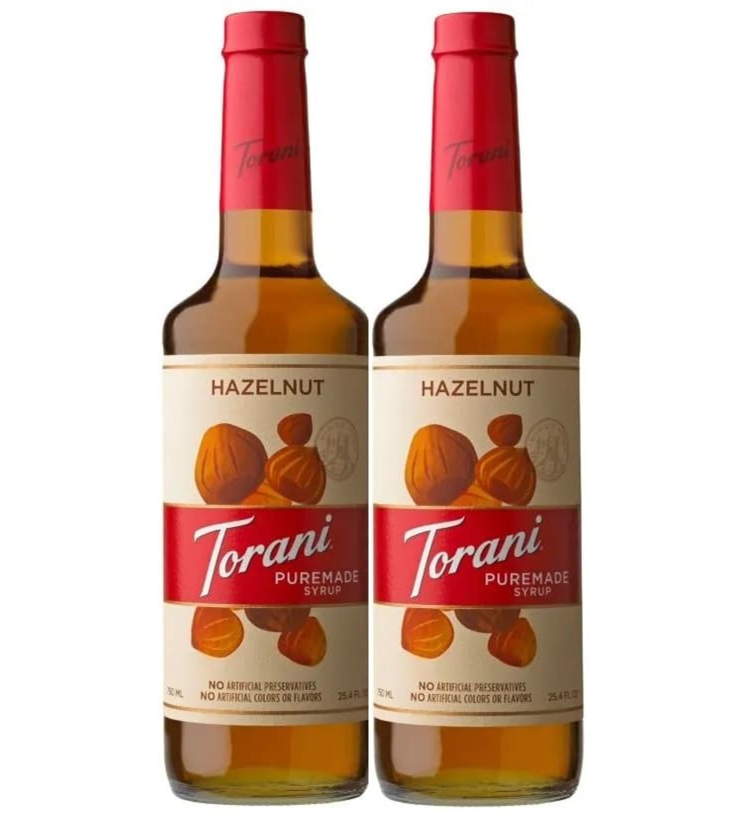 Torani Puremade Hazelnut Flavour Syrup 750ml 2 Pack - Buy Online on GoSupps.com