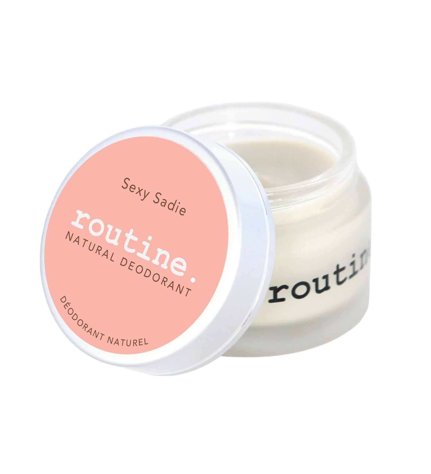 Routine Natural Deodorant Sexy Sadie (Vegan: No Beeswax) Deo Jar | 2 Fluid Oz. Natural Deodorant | Aluminum Free Natural Deodorant For Women & Men (Cream Jar Formula)