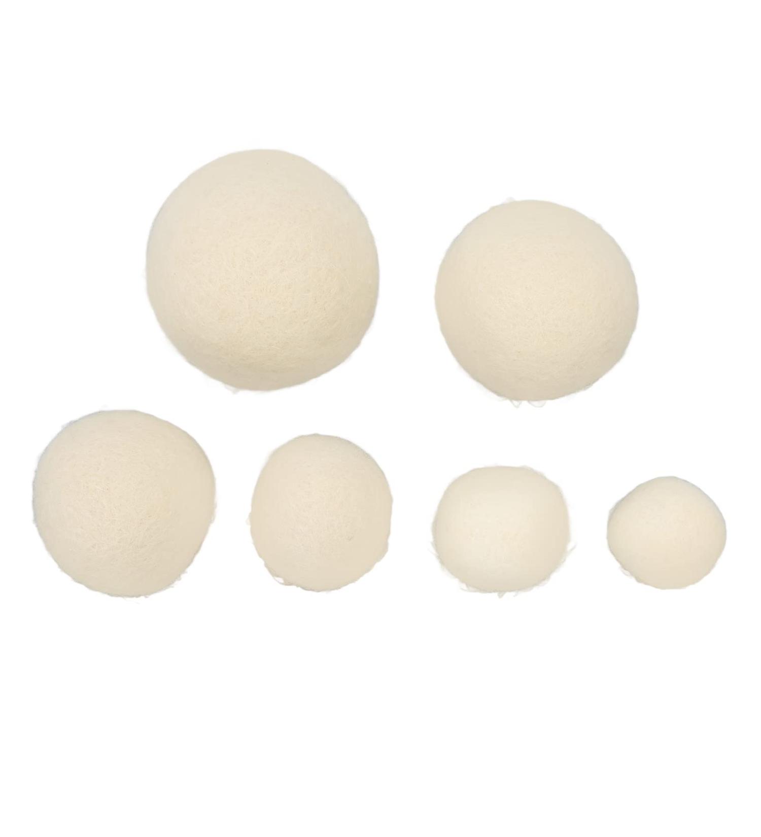 Felt Balls-6 Wool Drying Balls Dryer Balls Laundry Balls Static Reduction - Buy Online on GoSupps.com