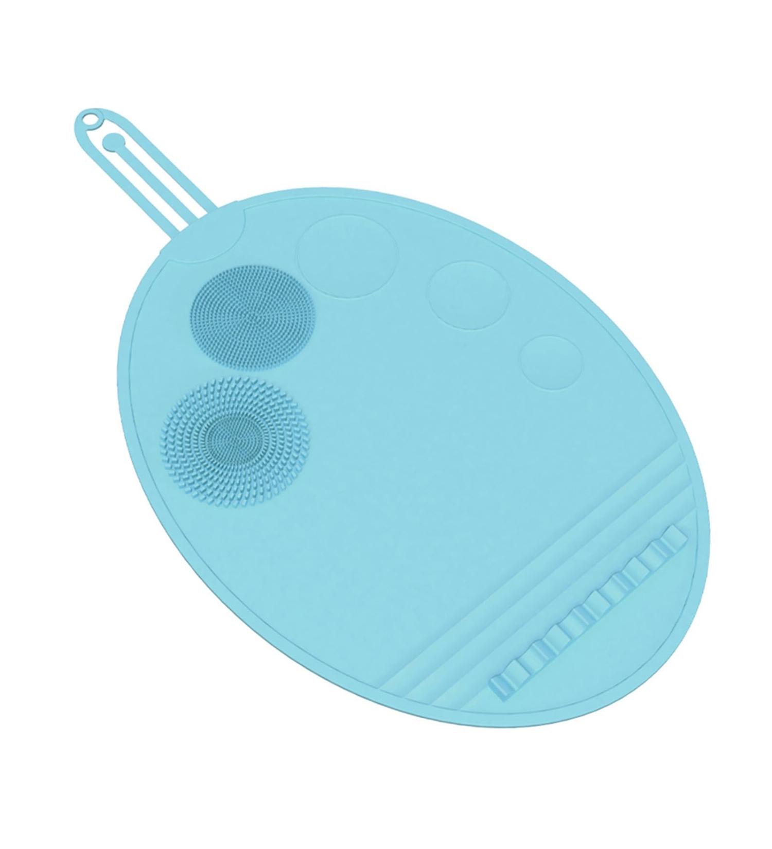 Harilla Brush Cleaning Mat Silicone Makeup Brush Cleaning Mat Lightweight Multipurppose Scrubber Mat for All Brushes blue - Buy Online on GoSupps.com