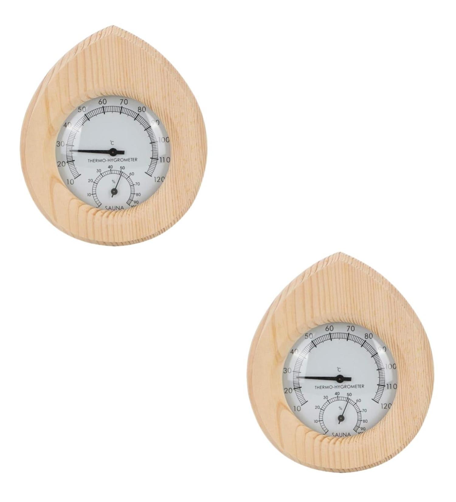 Yardwe 2-St Sauna Hygrometer - Accurate Temperature & Moisture Meter for Home Sauna Interior & Exterior Use - Buy Online on GoSupps.com