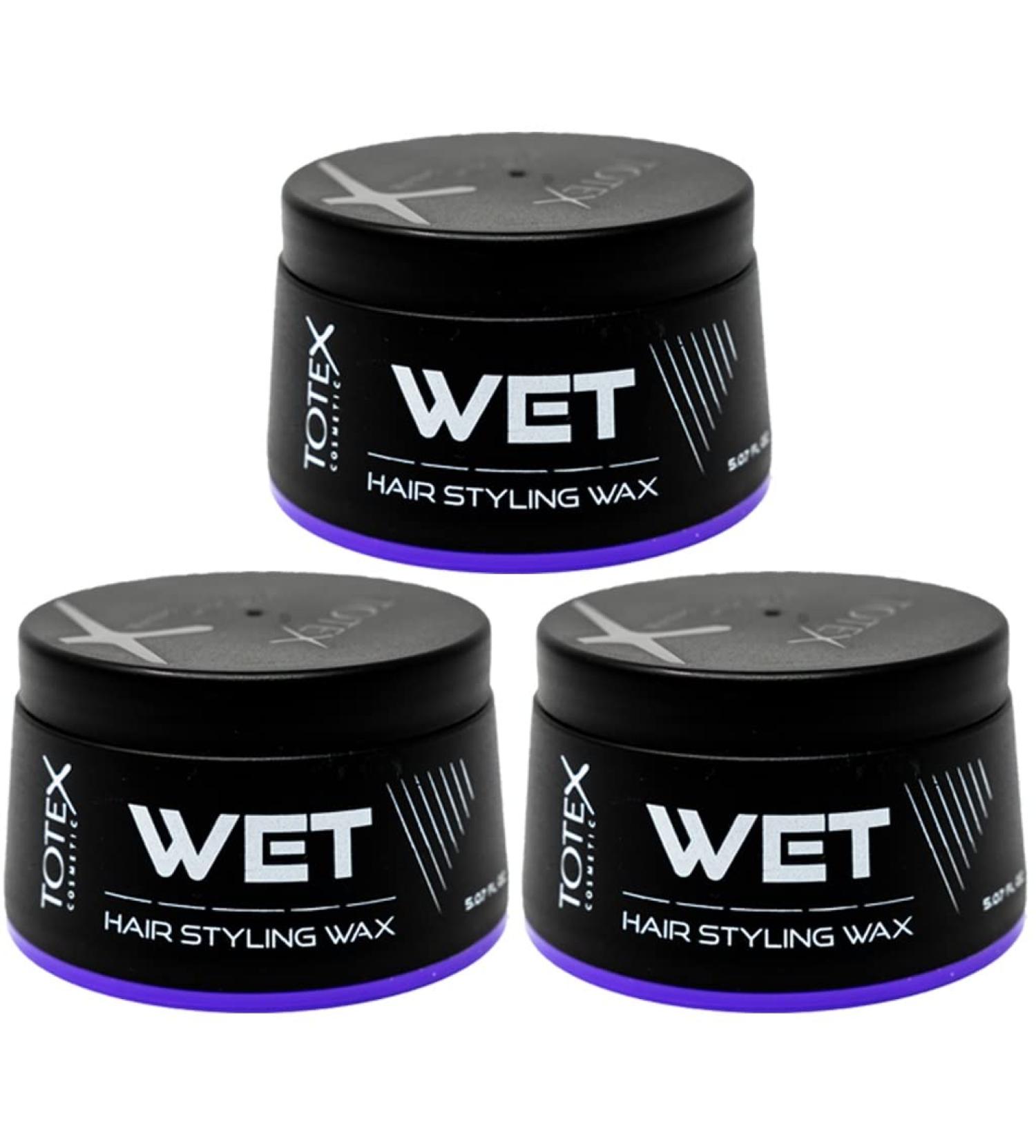 Totex WET Hair Styling Wax I Styling wax for wet hair I Watermelon scented hair wax I shiny and natural hair look I 150ml (3 pieces) - Buy Online on GoSupps.com