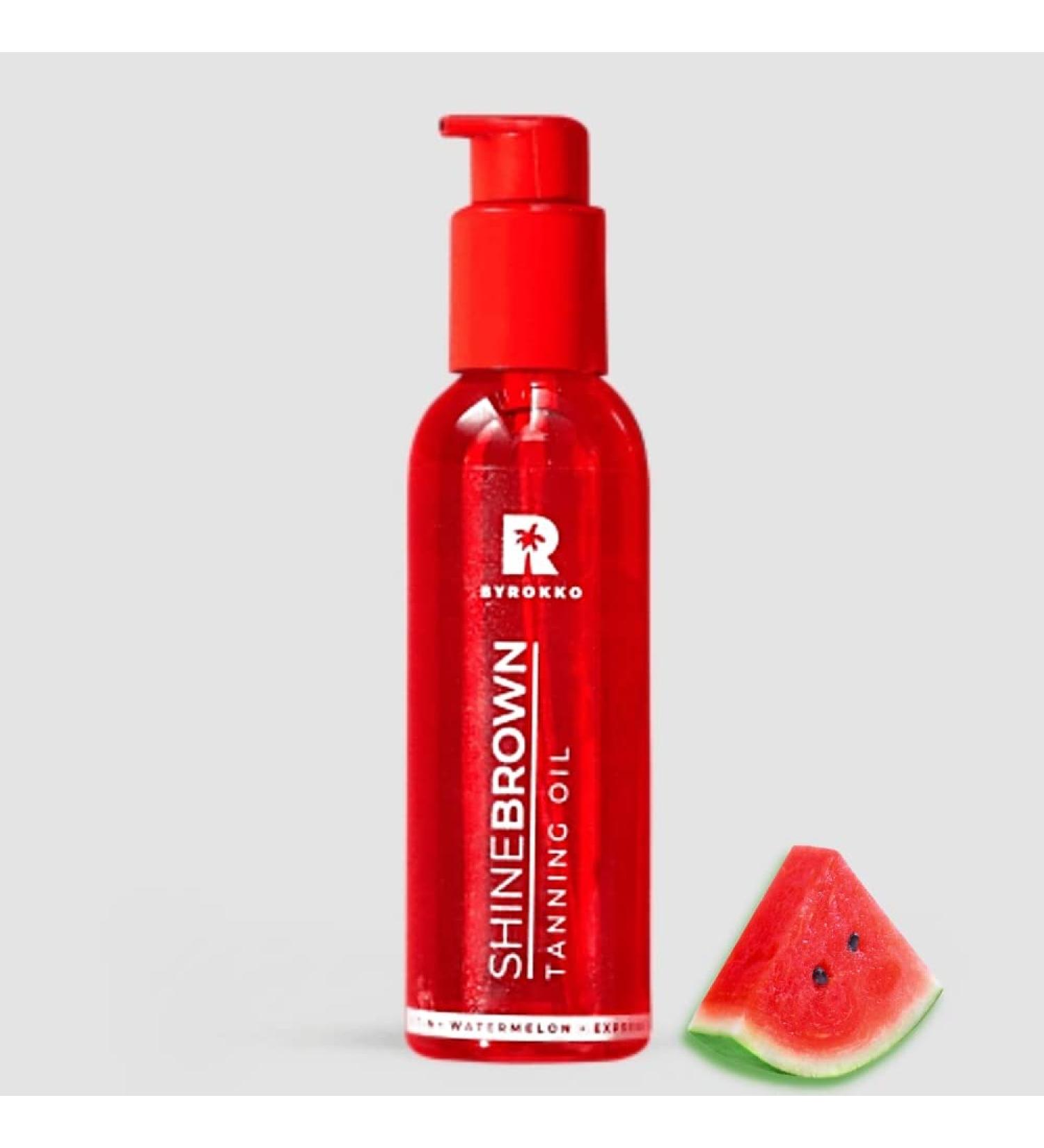 Byrocco Original Shine Brown Watermelon Brownish Oil 145ml | Moisturizing Dark Browning Accelerator with 100% Natural Carrot & Walnut Oils - International Shipping Available - Buy Online on GoSupps.com