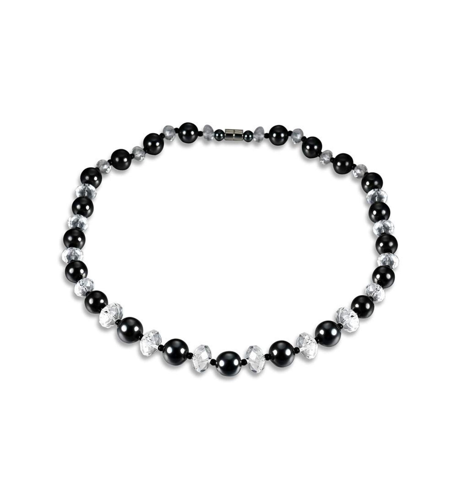 Buy Magnetic Necklace - Hematite Therapy Beads Jewelry for Men & Women | Elegant Rhinestone Gift - Buy Online on GoSupps.com