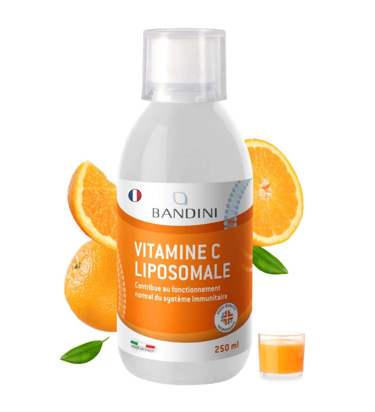 Bandini Vitamine C Liposomale 1000 mg - Compl ment Liquide 250 ml - Dosage Puissant et Absorption Maximale - Syst me Immunitaire & Fatigue - 100% Vit C Acide Ascorbique Biodisponible - Vegan Non-GMO - Buy Online on GoSupps.com