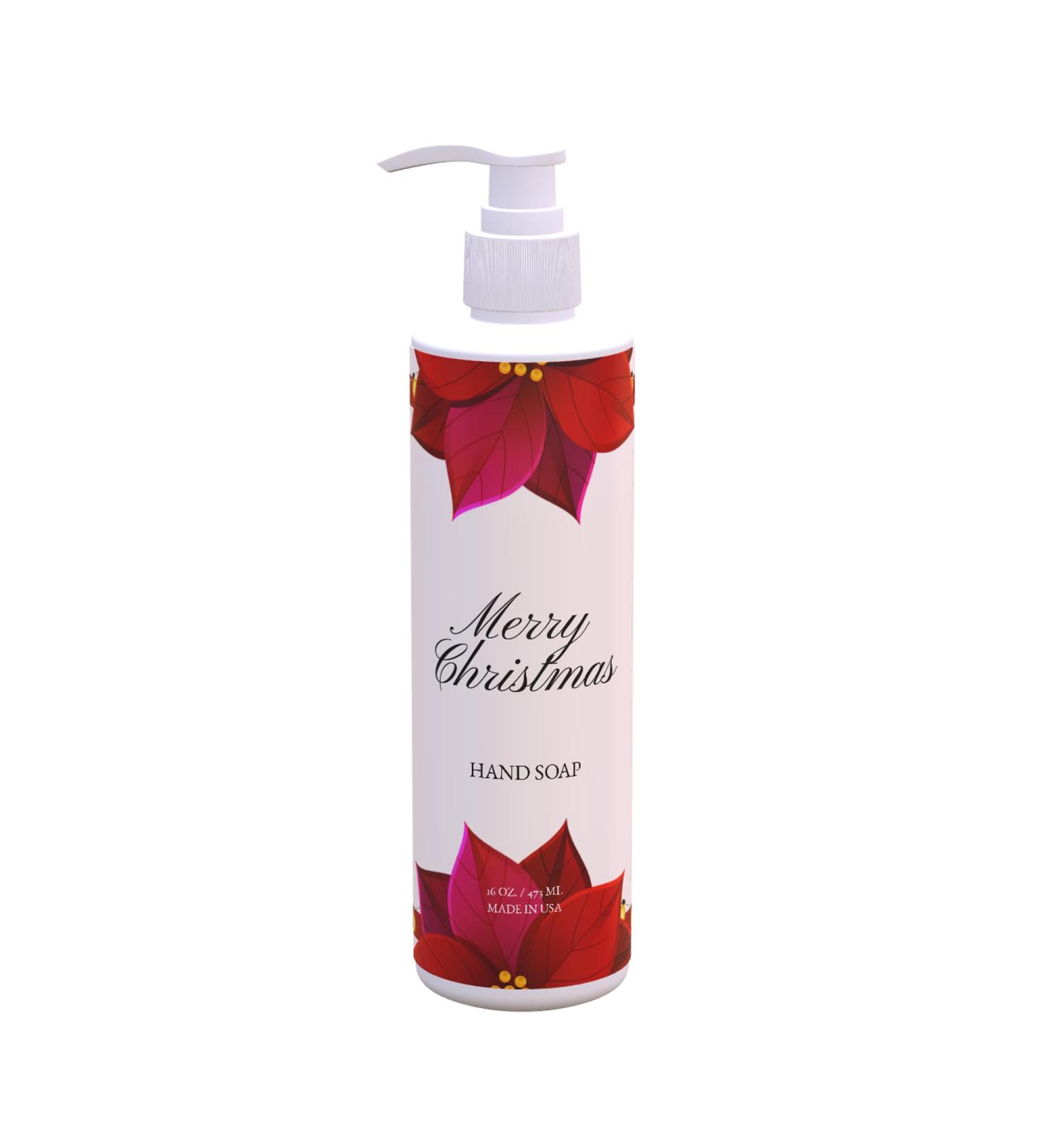 Christmas Hand Soap RedFlower Design | Fresh Green Tea & Lemon Scent | 12 Pack 16 oz Pump Bottles | Elegant Christmas Bathroom & Kitchen Decor | Paraben-Free Made in USA 12 16 Fl Oz (Pack of 12) - Buy Online on GoSupps.com