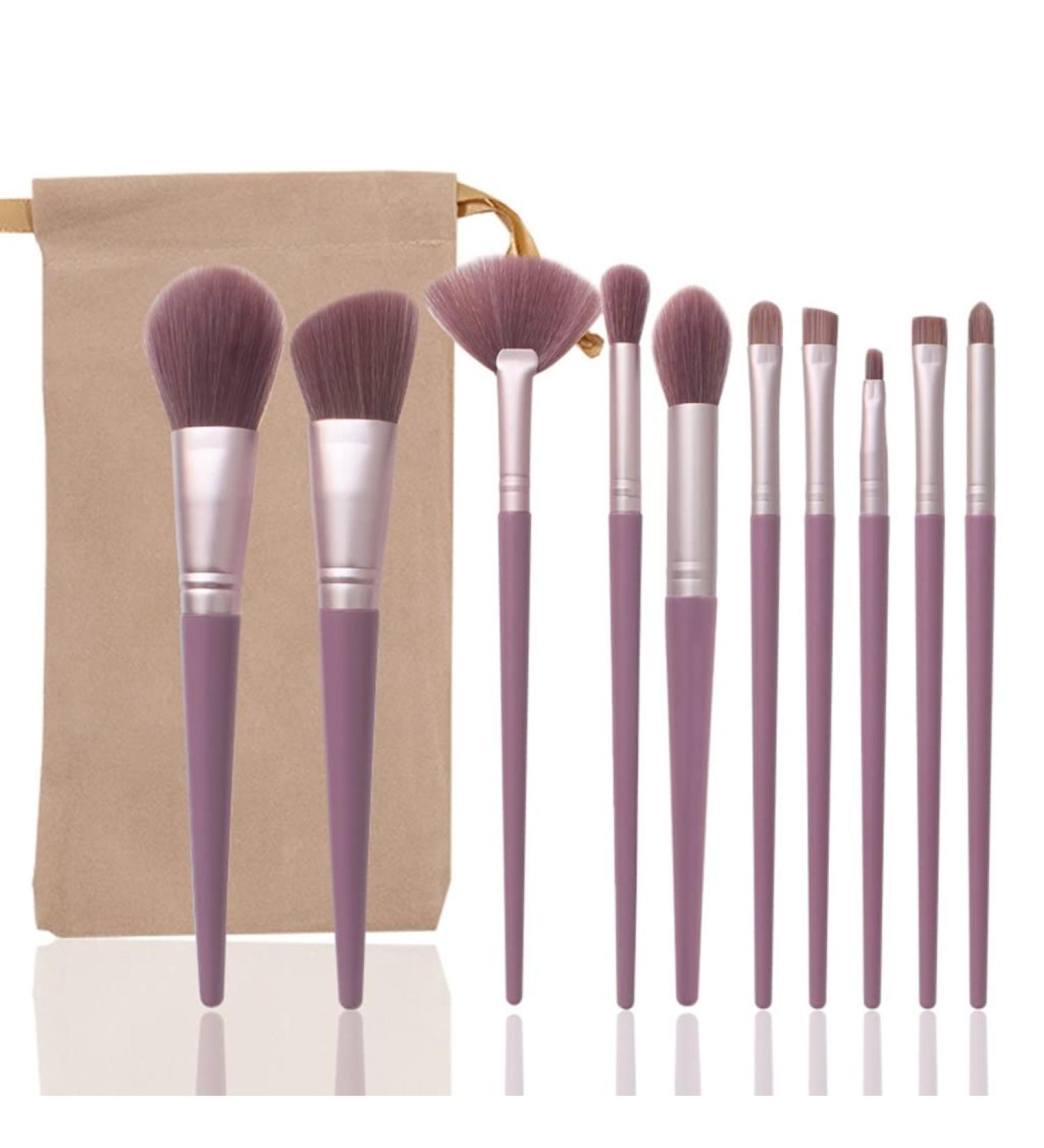 Buy 10-Piece Soft Hair Makeup Brush Set - Professional Quality Tools for Flawless Application | International Shipping Available - Buy Online on GoSupps.com
