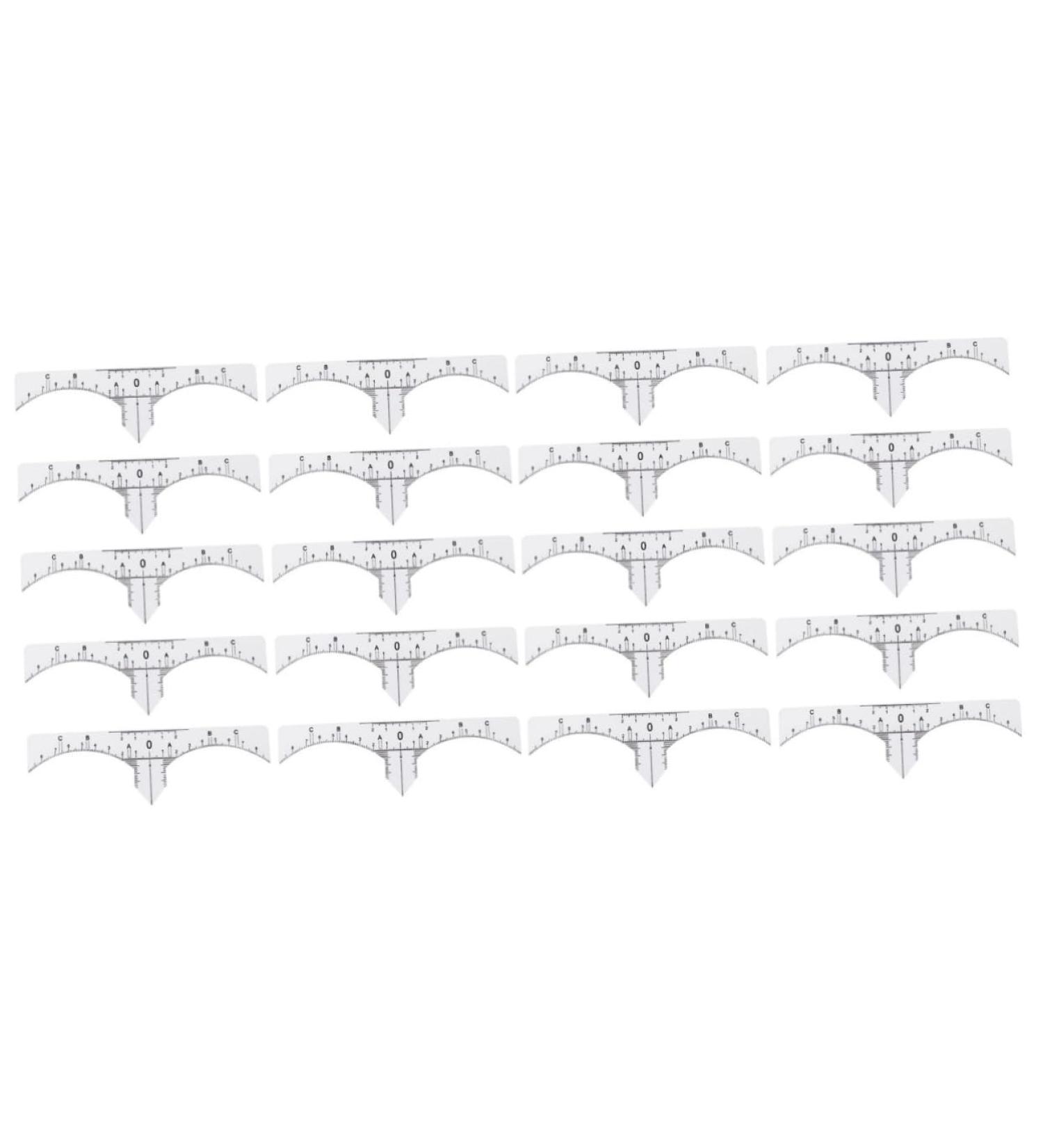 FOMIYES Scale Ruler 20 Pcs Makeup Gadgets Eyebrow Ruler Eyebrow Shaper Kit Guide Makeup Ruler Stickers Make up Eyebrow Tools - Buy Online on GoSupps.com